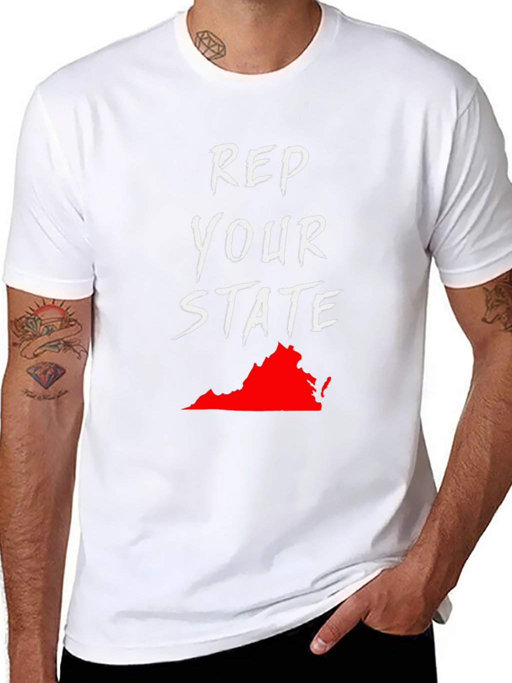 Rep Your State Black Graphic T-Shirt