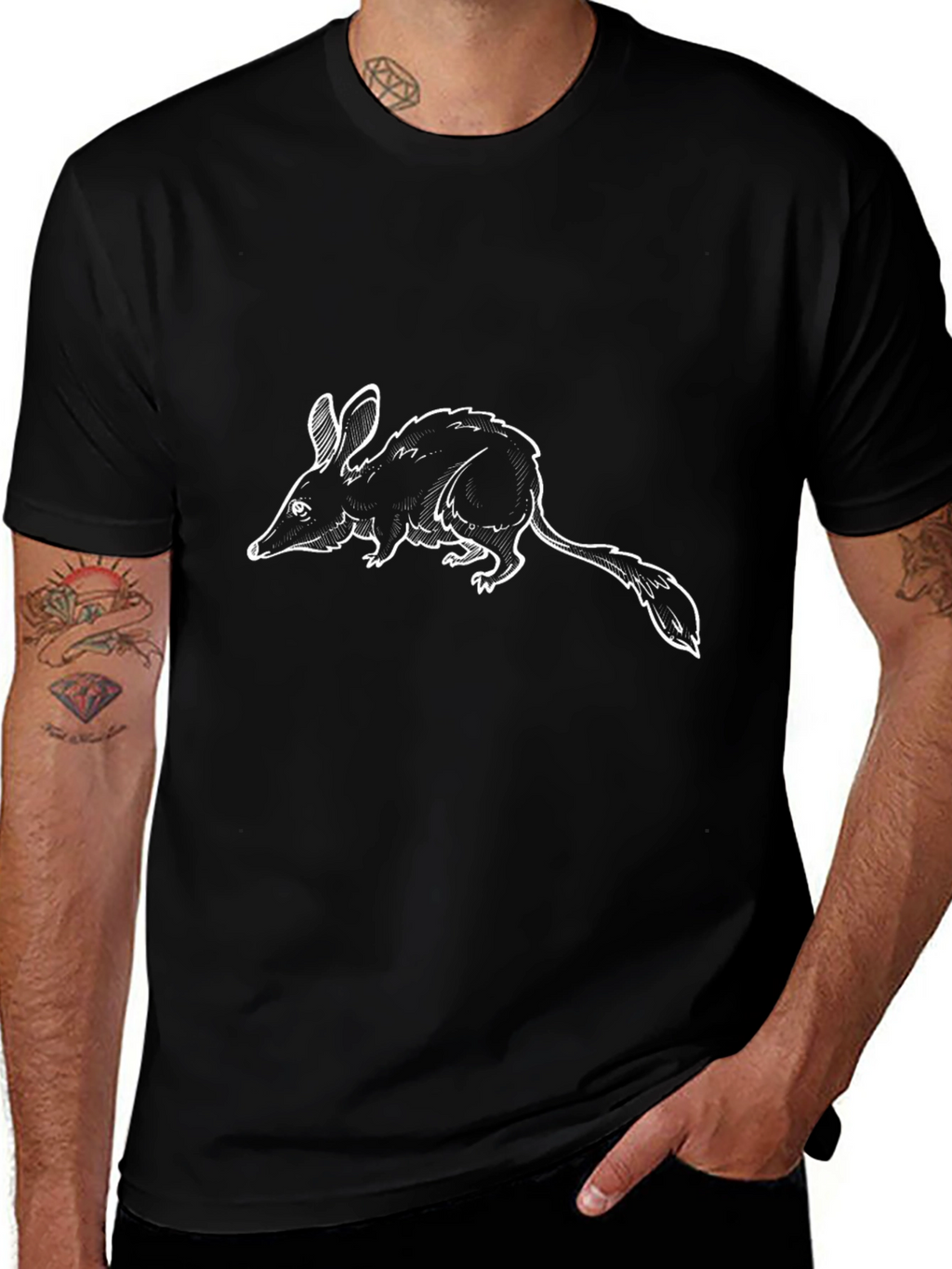 Bandicoot Graphic Tee - Mens Black T-Shirt
