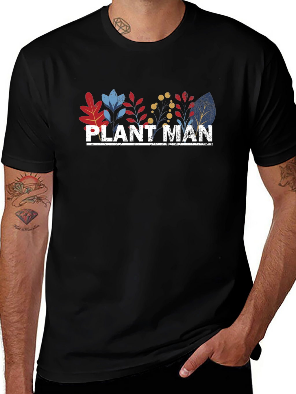 Plant Man Graphic T-Shirt Nature Lover Tee