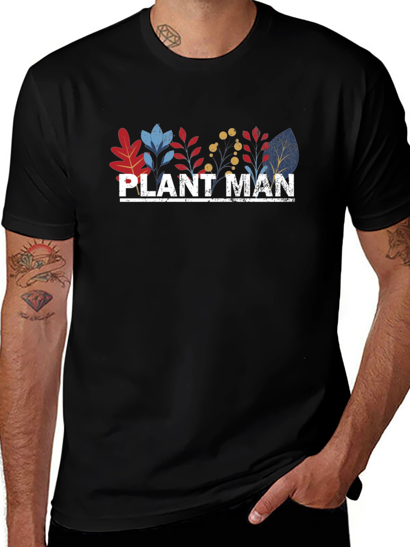 Plant Man Graphic T-Shirt Nature Lover Tee