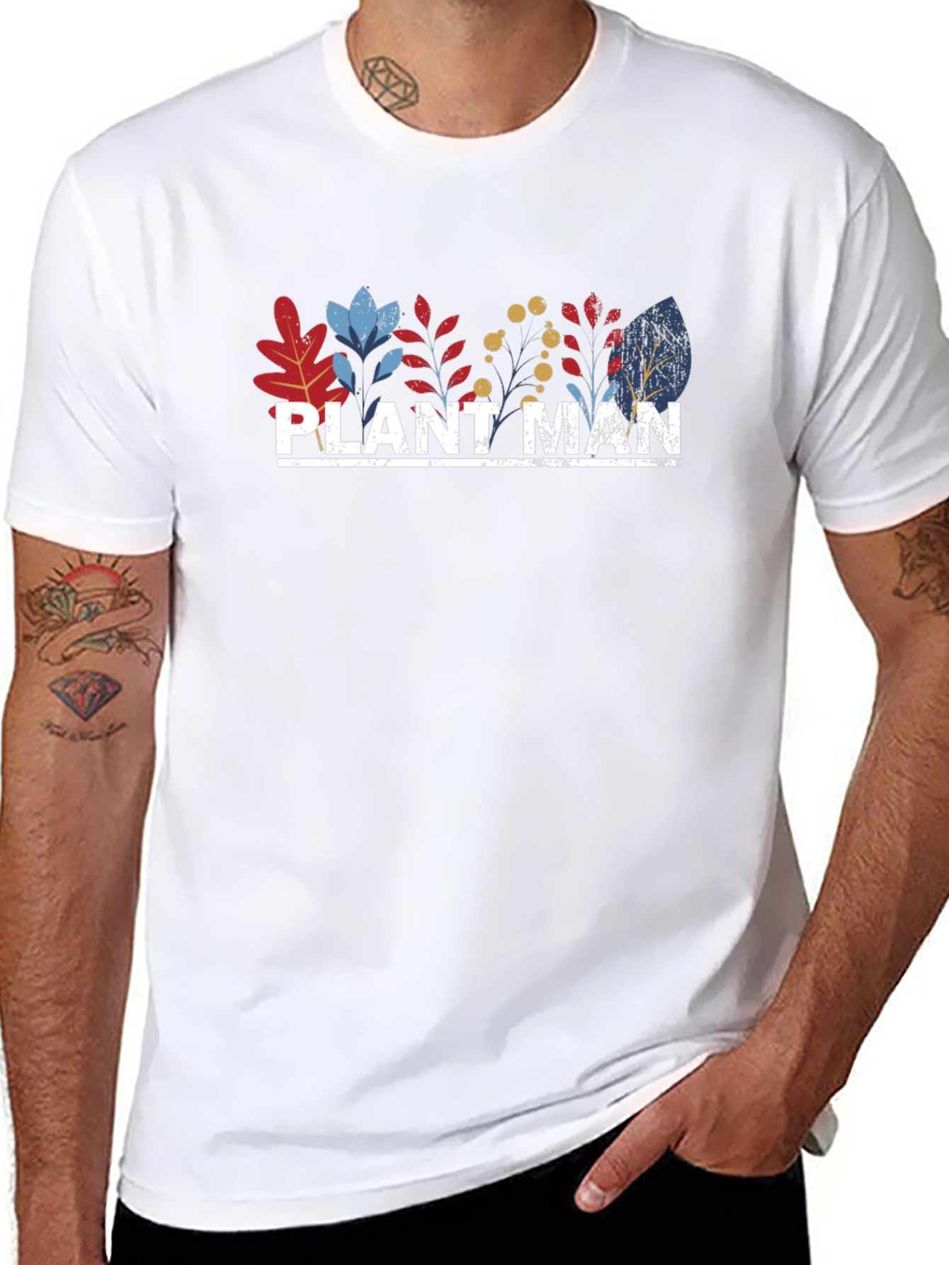 Plant Man Graphic T-Shirt Nature Lover Tee