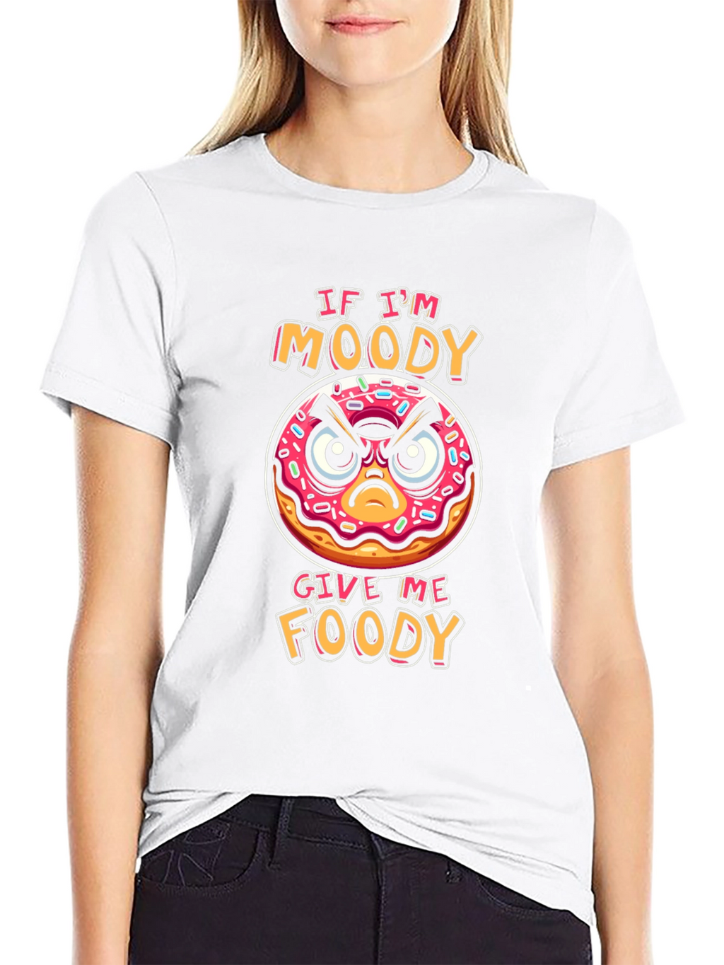 Moody Donut Graphic T-Shirt - Foodie Humor Tee