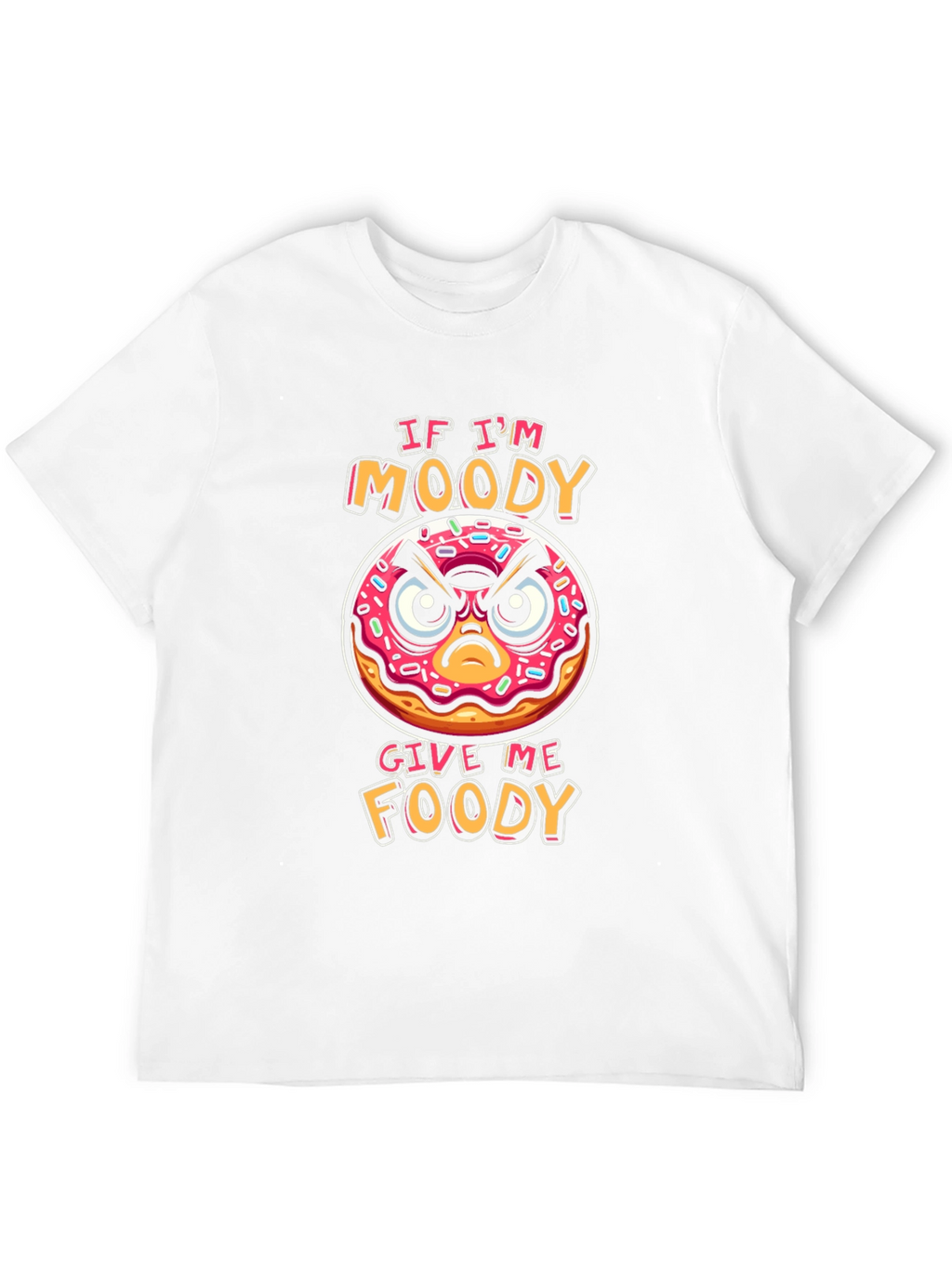 Moody Donut Graphic T-Shirt - Foodie Humor Tee