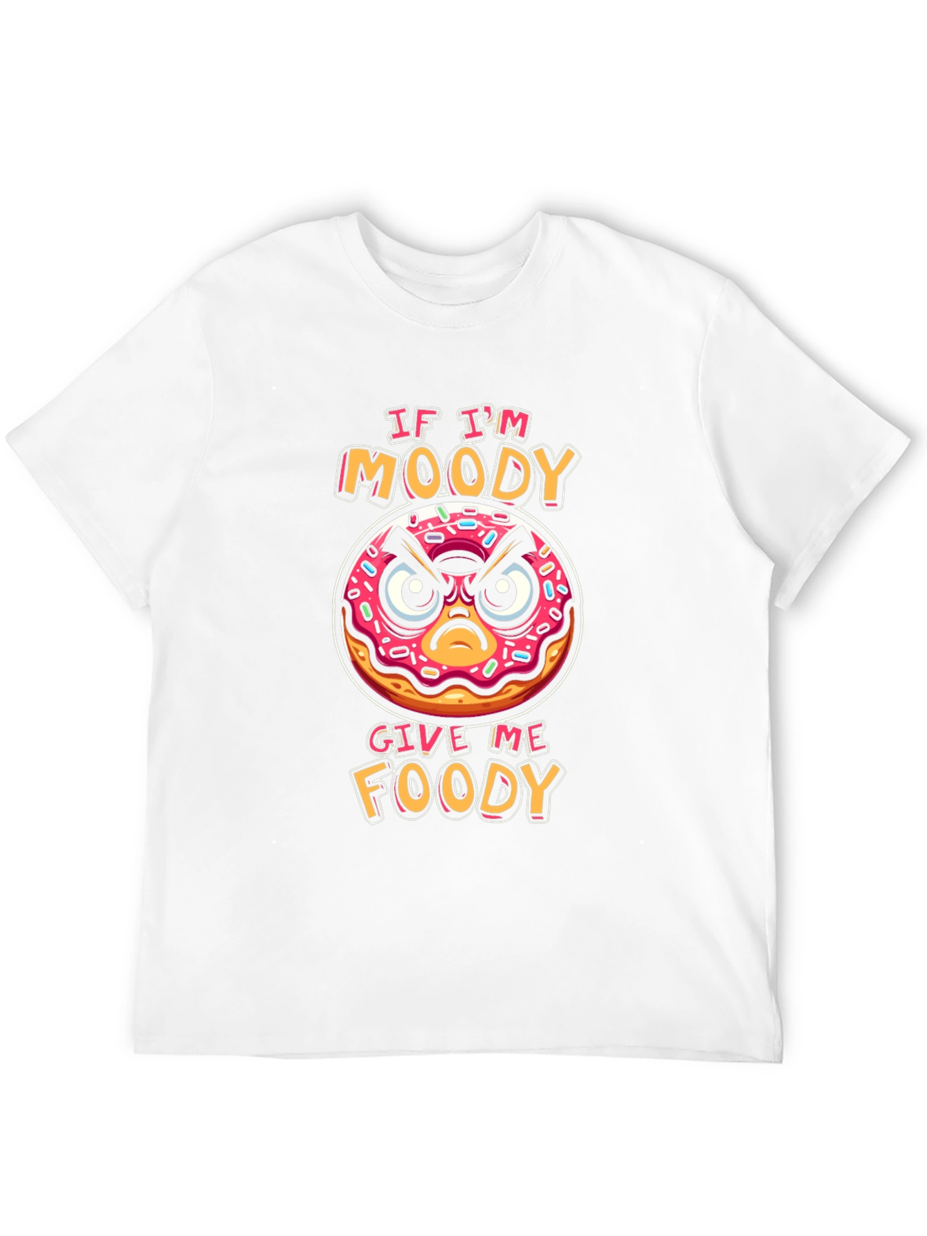 Moody Donut Graphic T-Shirt - Foodie Humor Tee