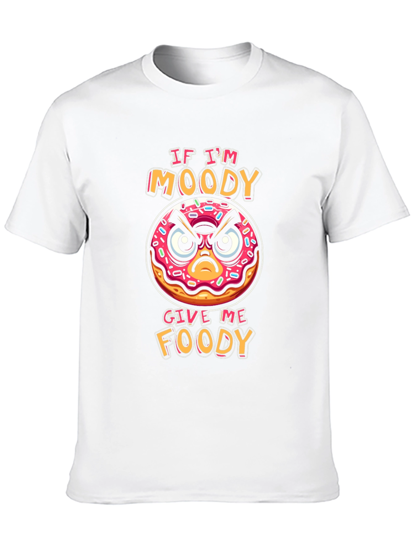 Moody Donut Graphic T-Shirt - Foodie Humor Tee
