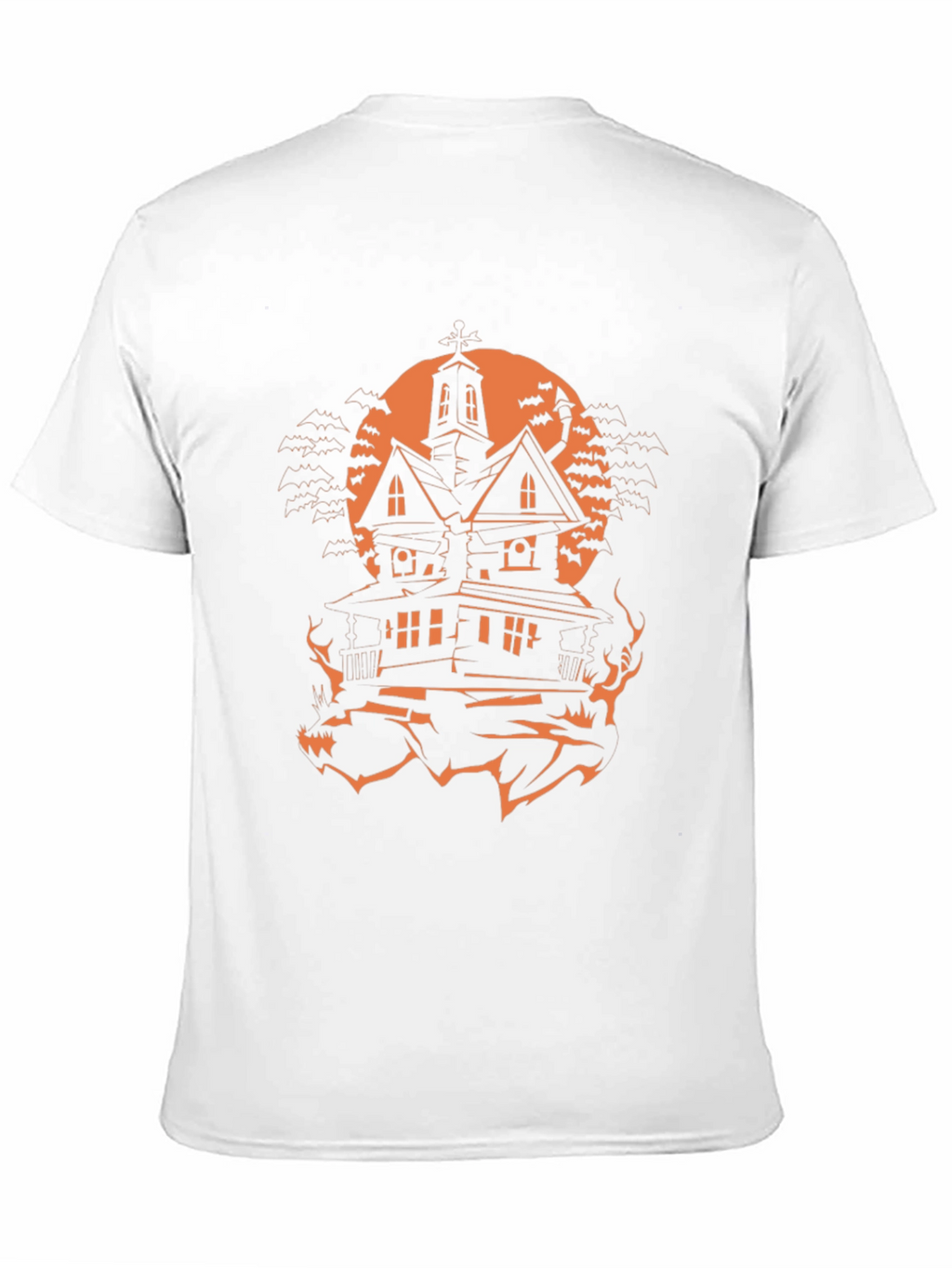 Halloween Haunted House Graphic Tee - Spooky Season