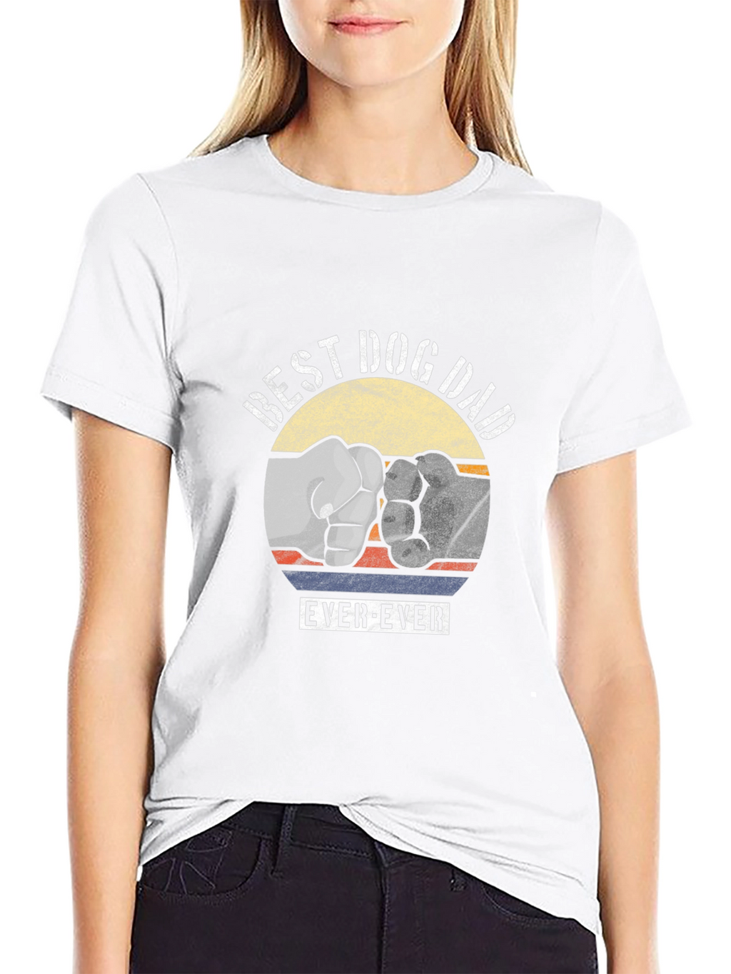 Best Dog Dad Ever Fist Bump Graphic Tee