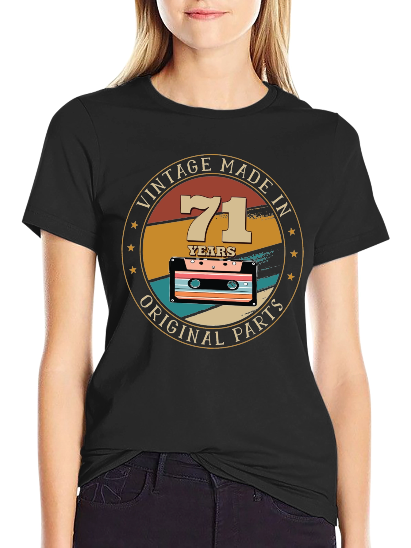Vintage 71 Years Original Parts Graphic T-Shirt