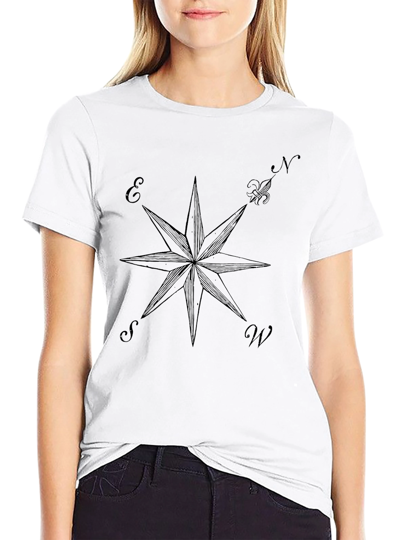 Nautical Compass Rose Graphic T-Shirt