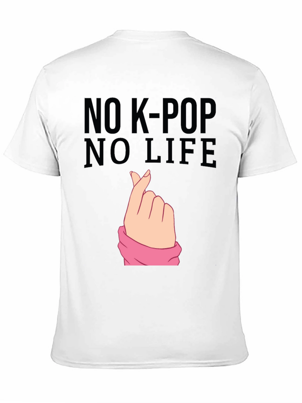 No K-Pop No Life Black Graphic Tee