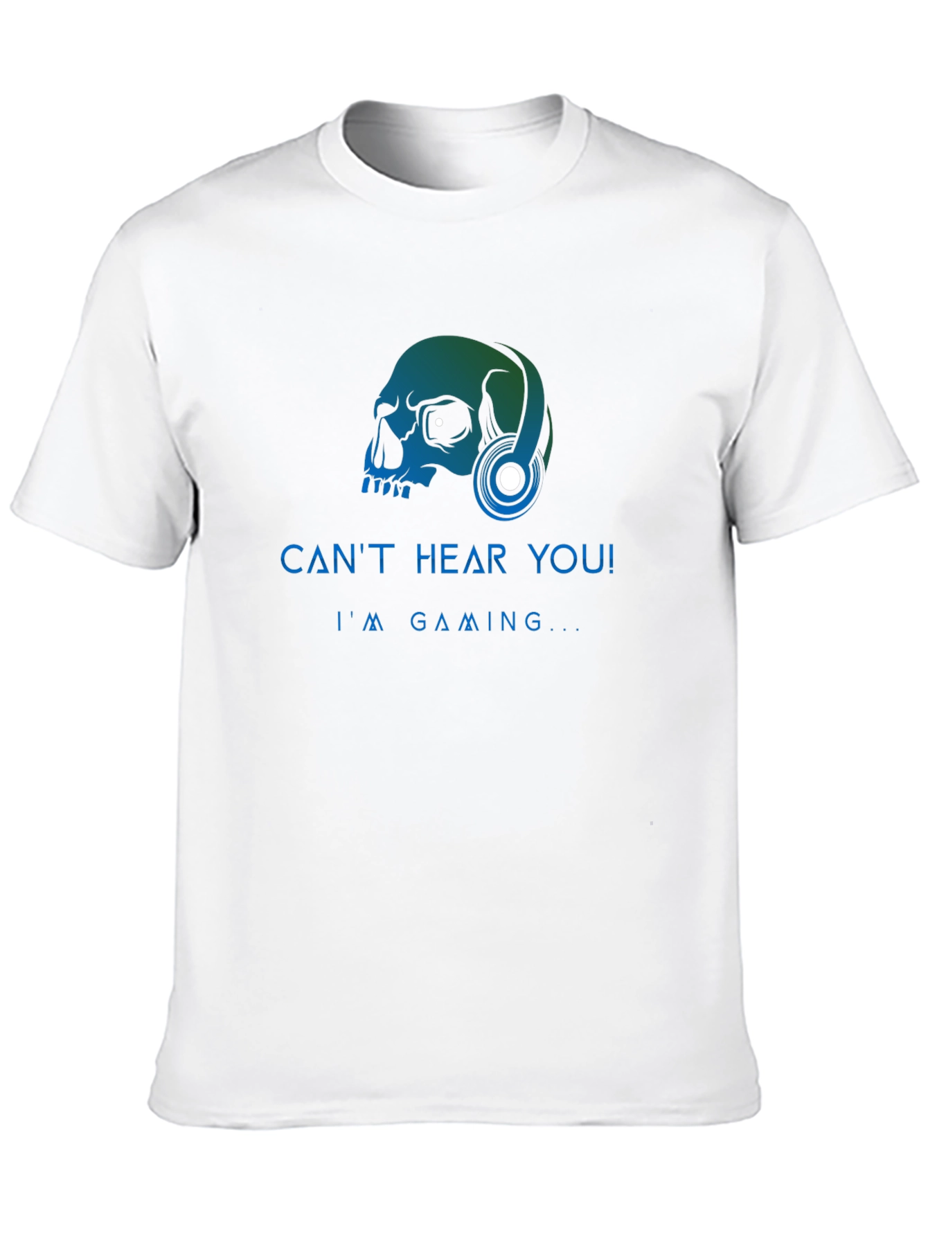 Gamer Skull Graphic Tee - Cant Hear You! T-Shirt