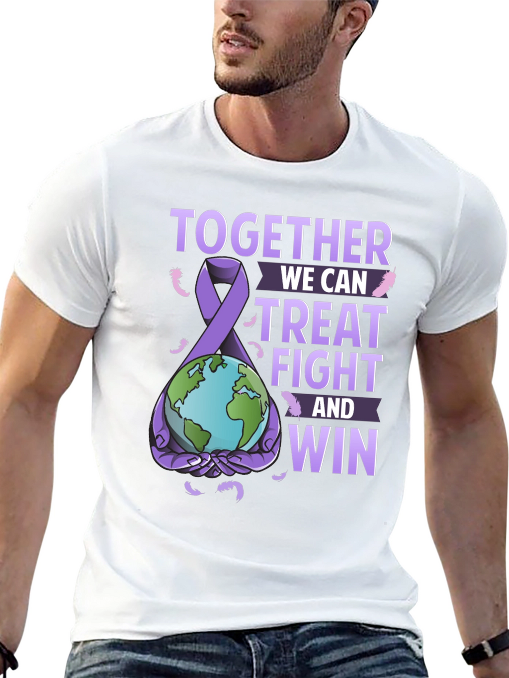 Together We Can Black Graphic T-Shirt
