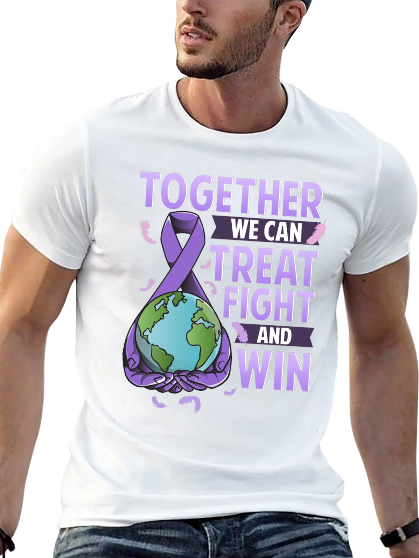 Together We Can Black Graphic T-Shirt