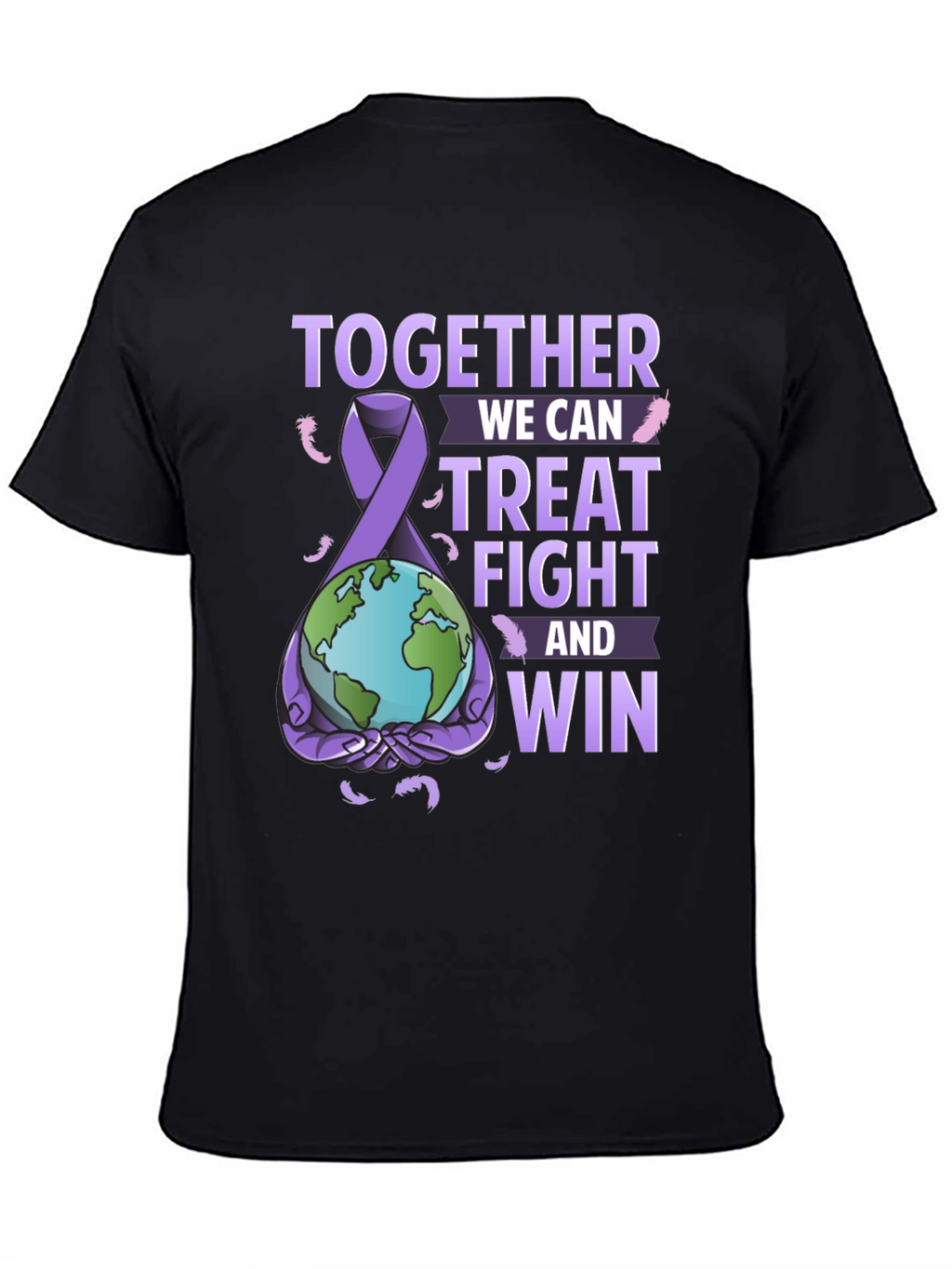 Together We Can Black Graphic T-Shirt