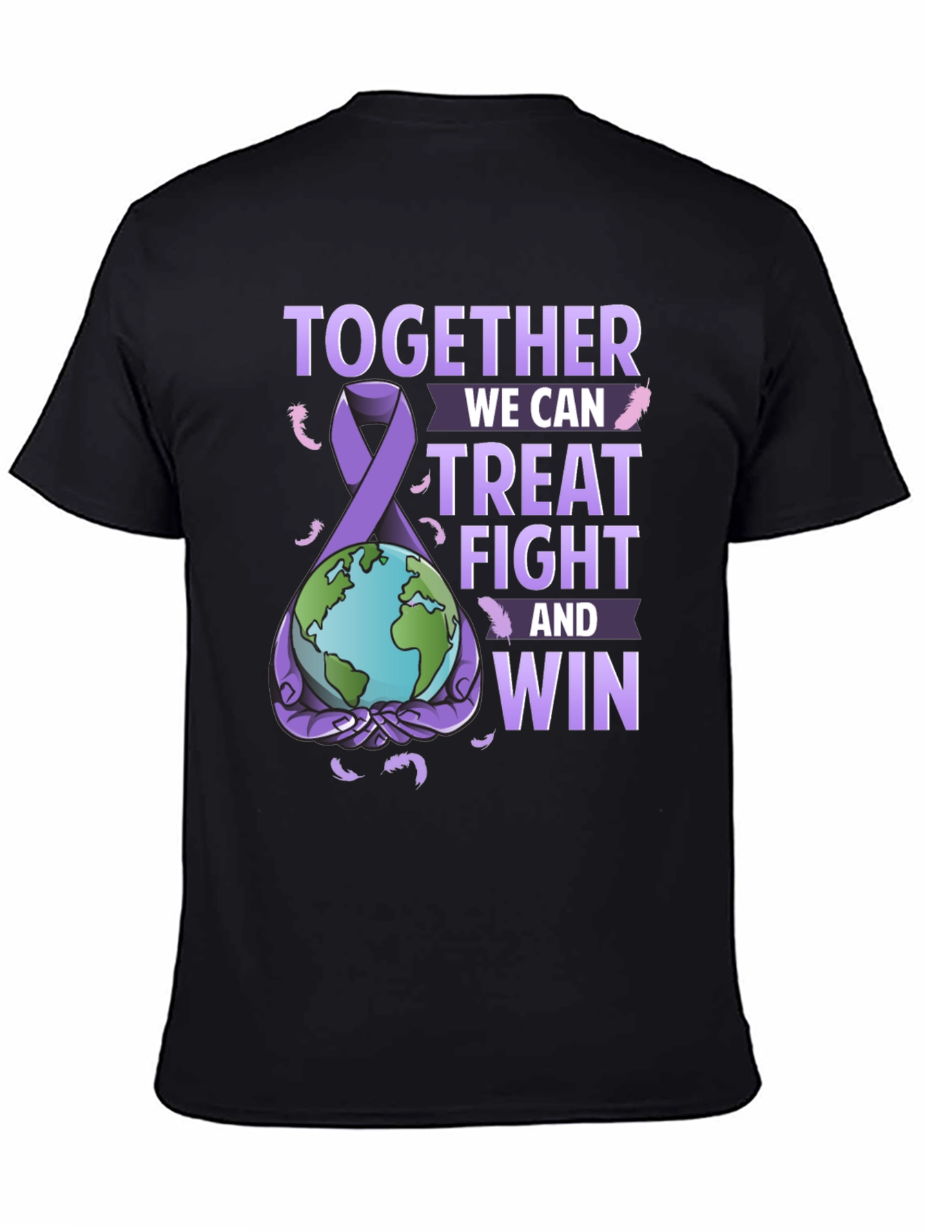 Together We Can Black Graphic T-Shirt