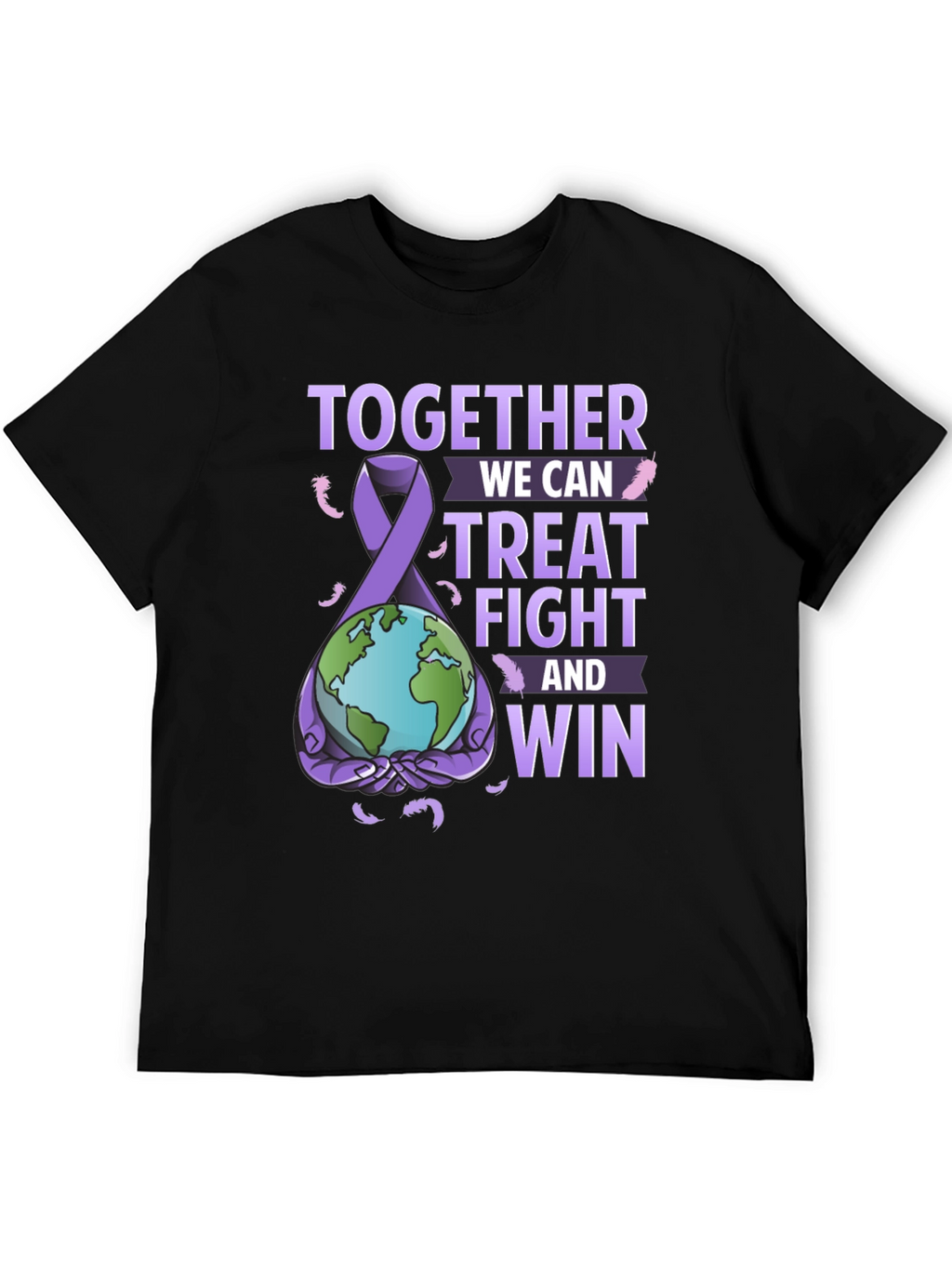 Together We Can Black Graphic T-Shirt