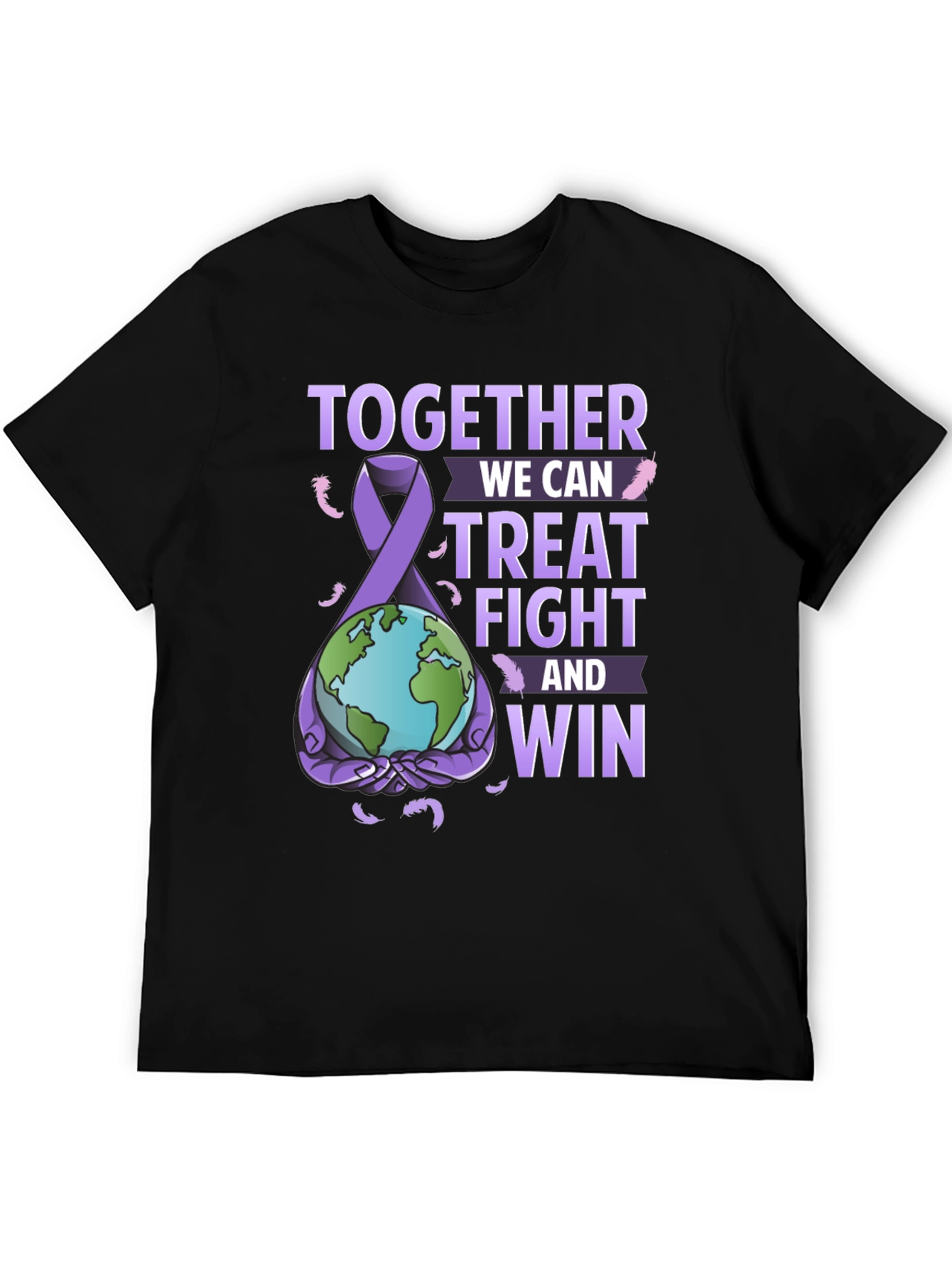 Together We Can Black Graphic T-Shirt