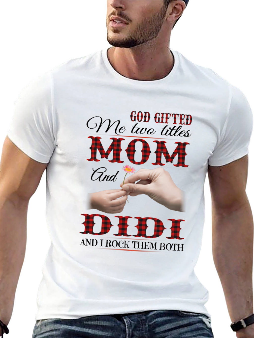 God Gifted Mom and Didi Black T-Shirt