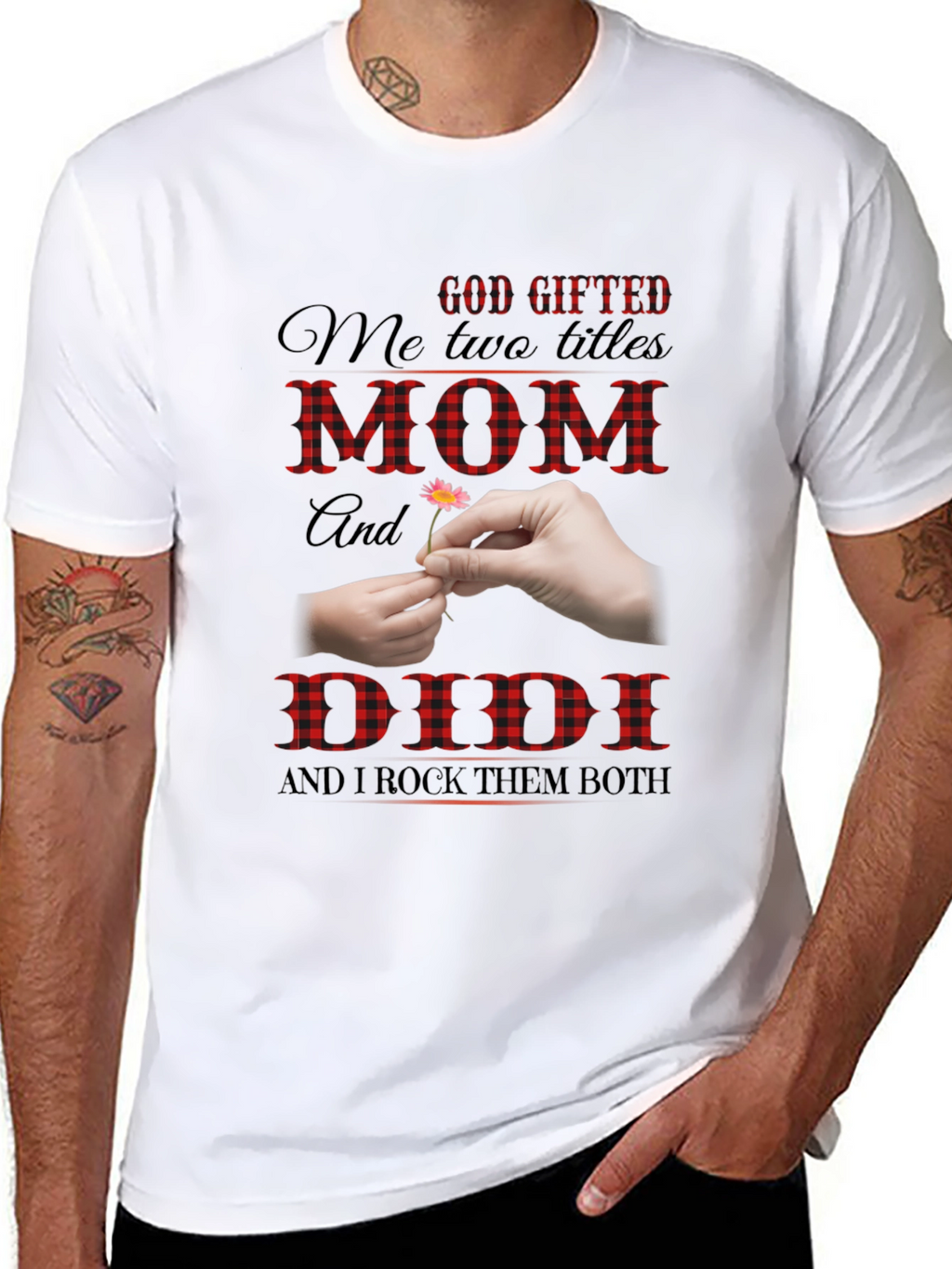 God Gifted Mom and Didi Black T-Shirt