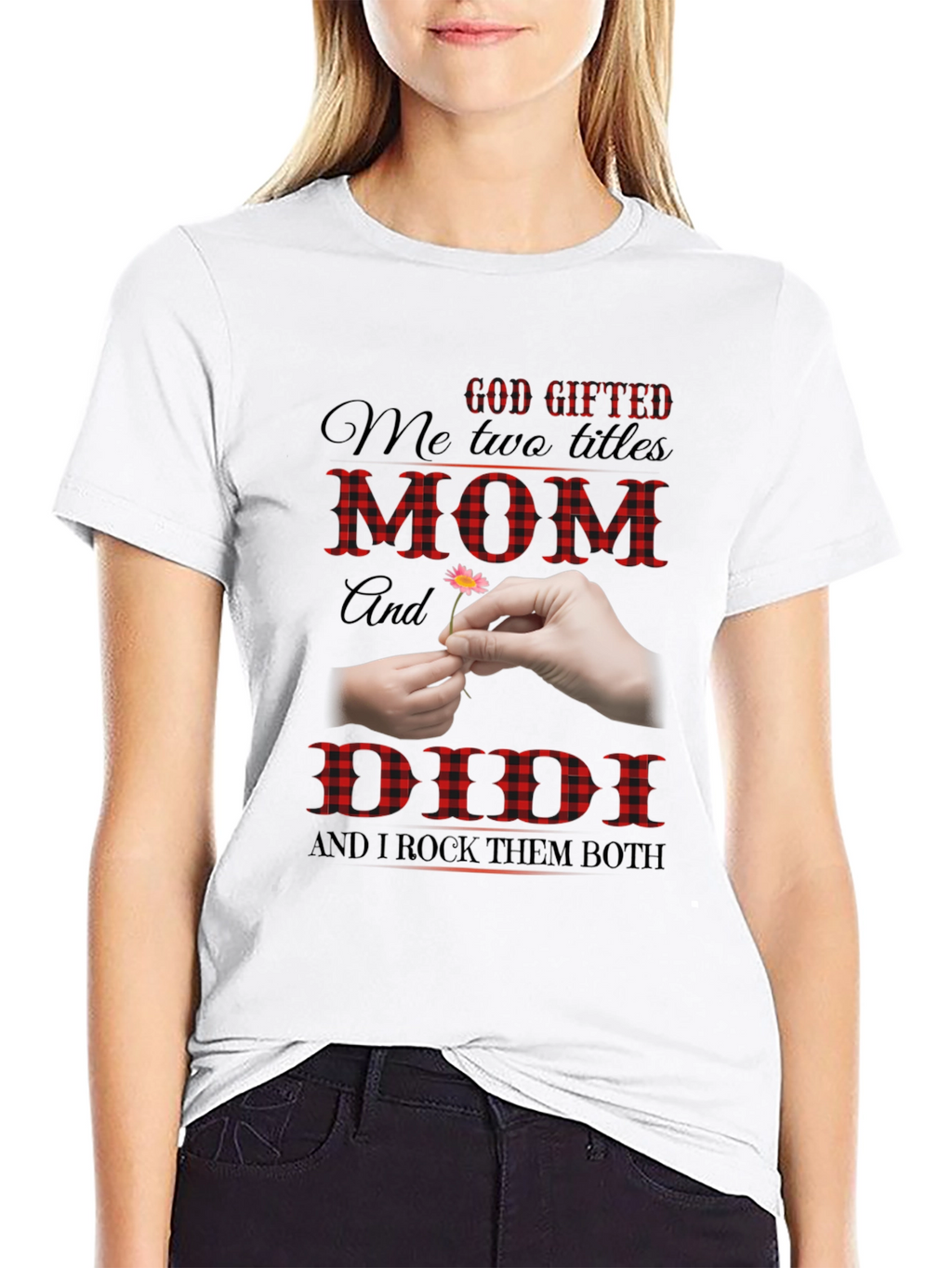 God Gifted Mom and Didi Black T-Shirt