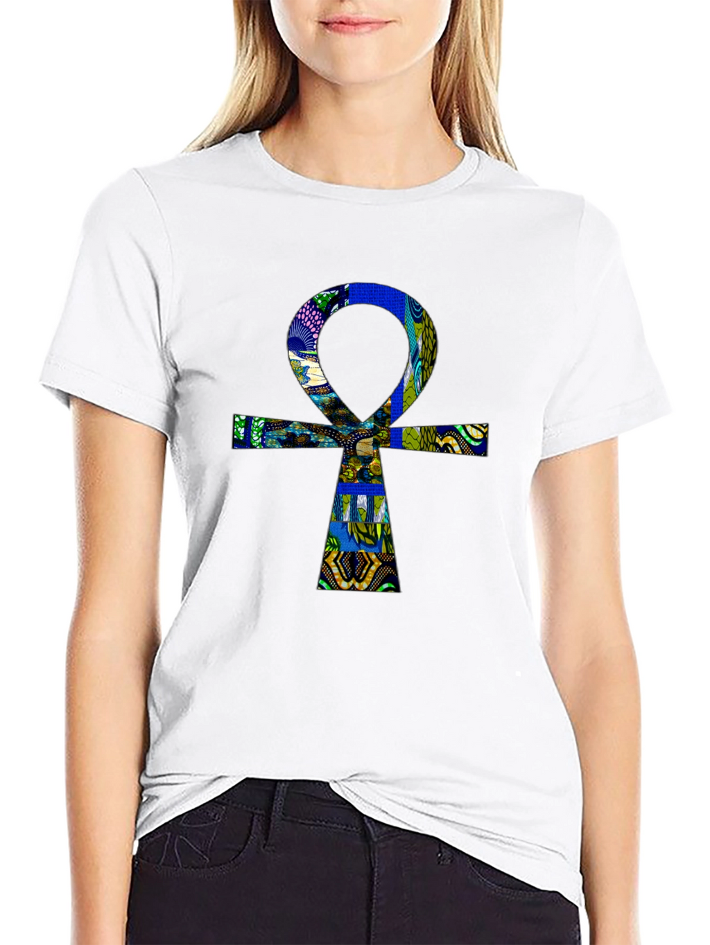 Ankh T-Shirt - Black Cotton Graphic Tee