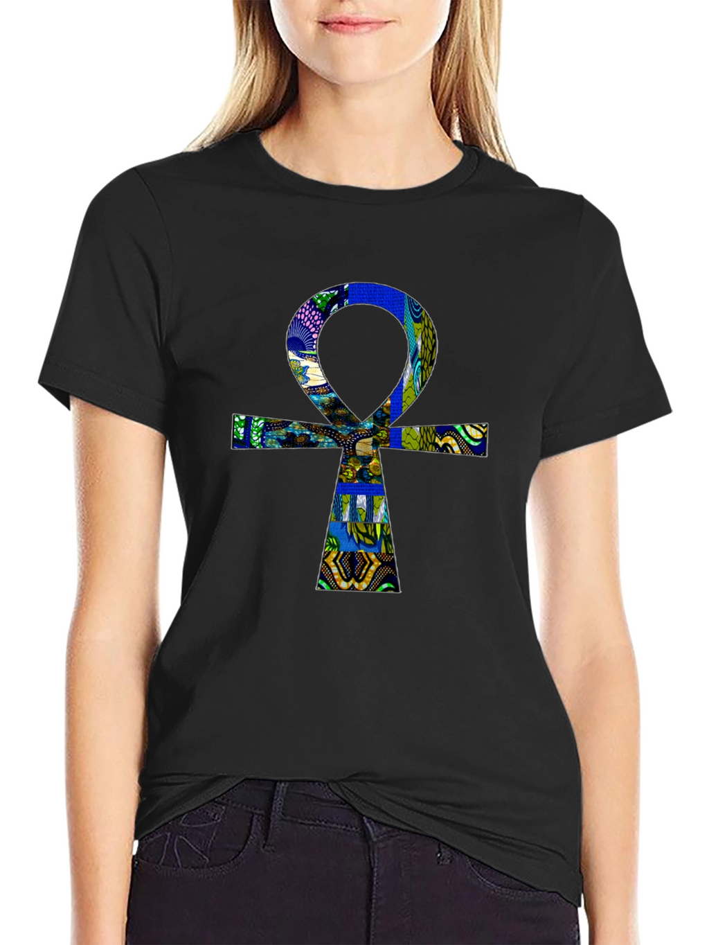 Ankh T-Shirt - Black Cotton Graphic Tee