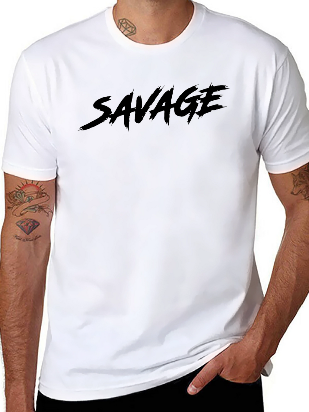 Savage Graphic Print Crew Neck T-Shirt