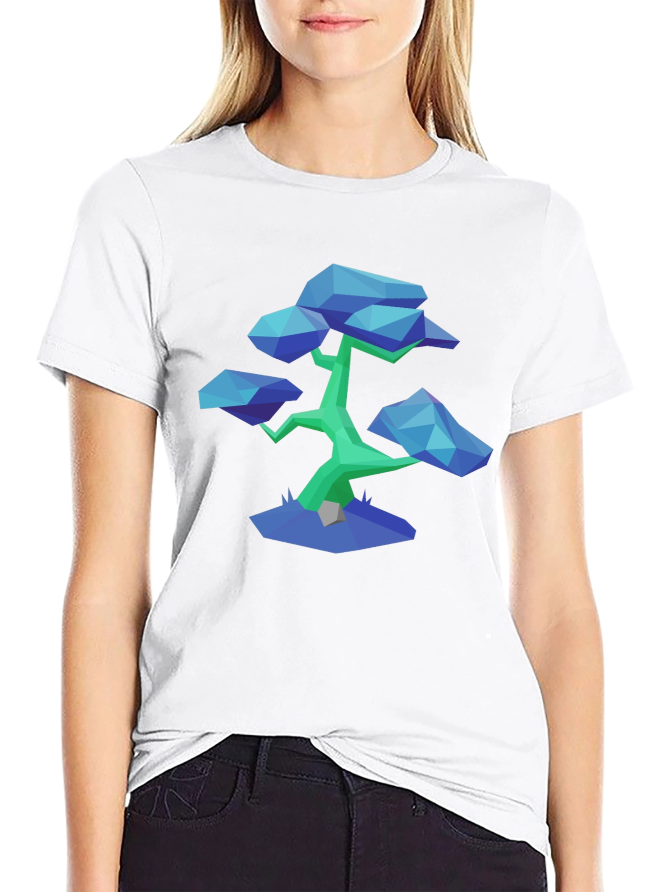Geometric Bonsai Tee - Modern Minimalist Style