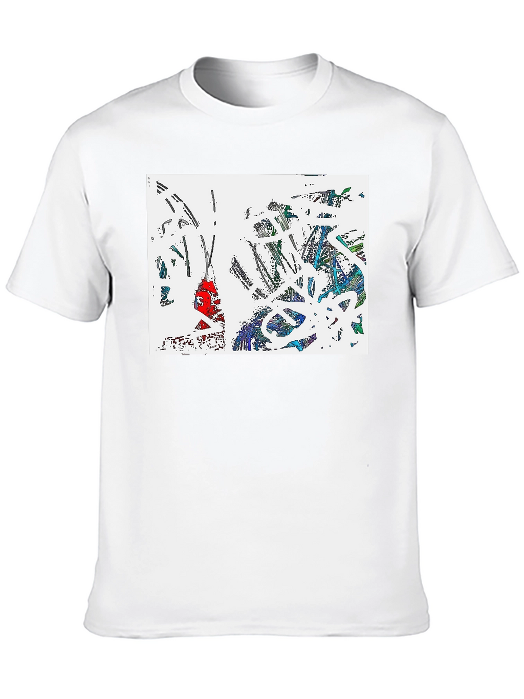Abstract Art Print Black T-Shirt