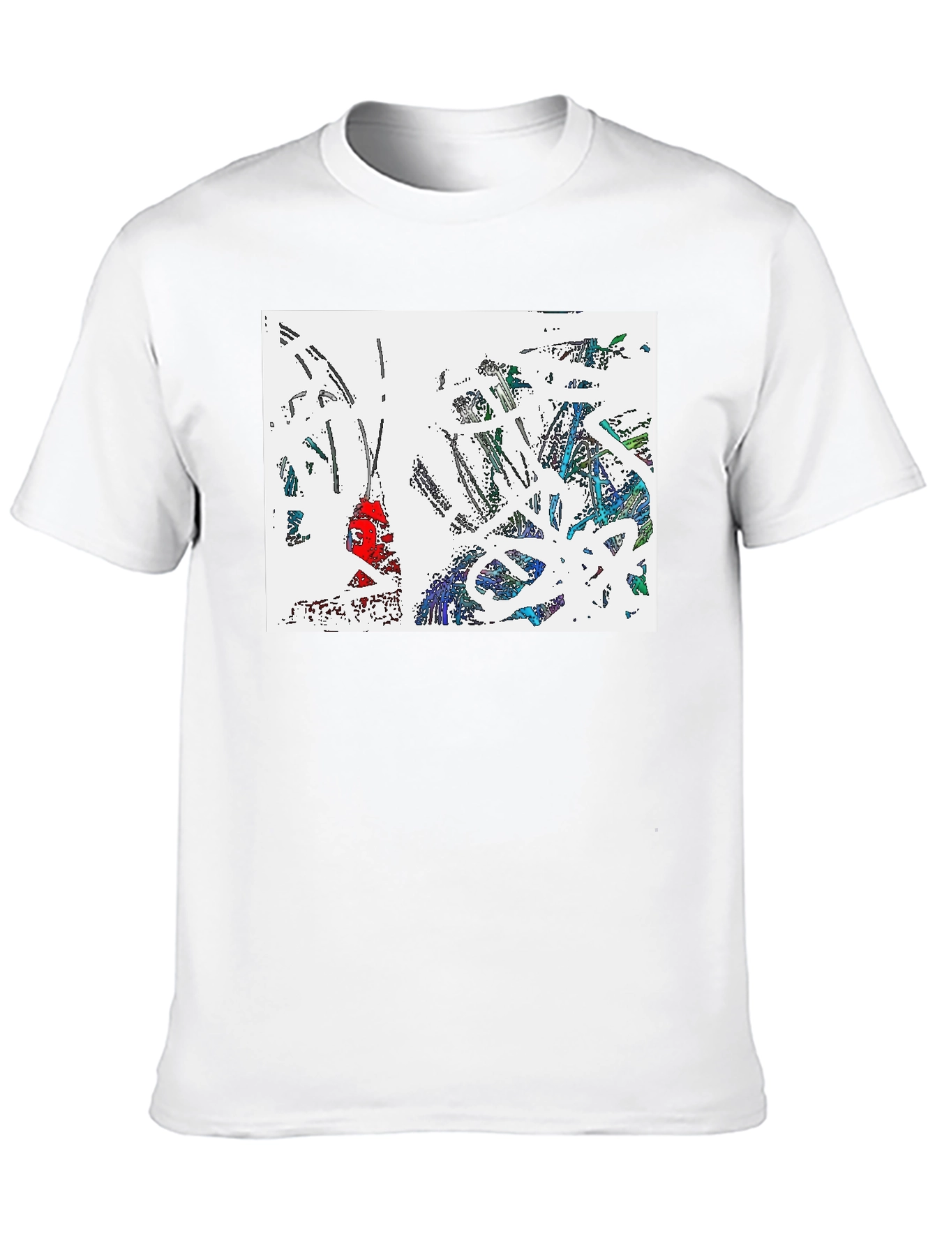 Abstract Art Print Black T-Shirt