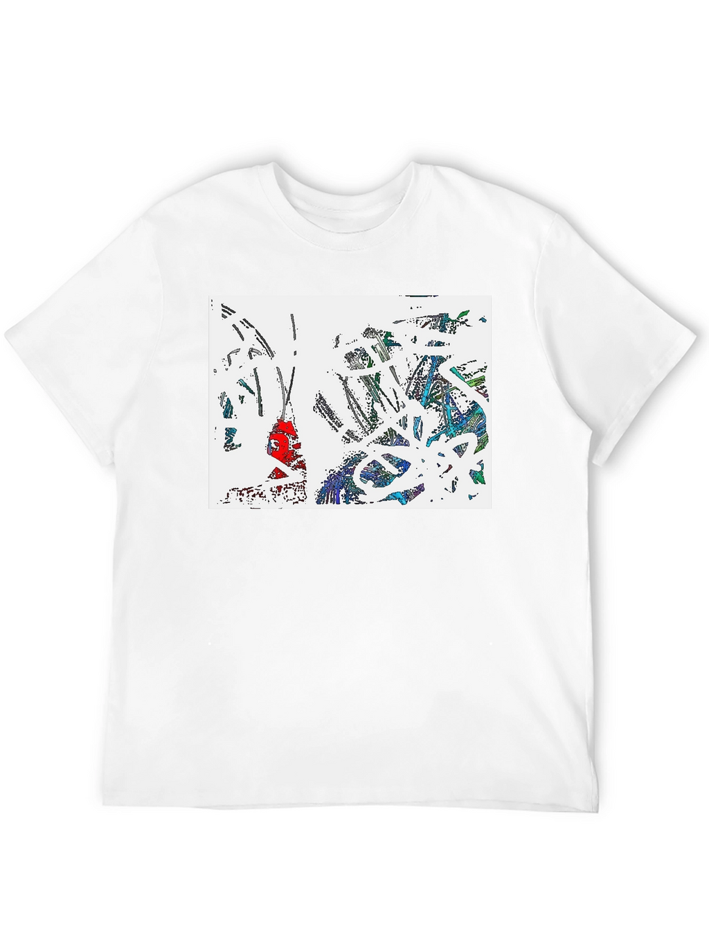 Abstract Art Print Black T-Shirt