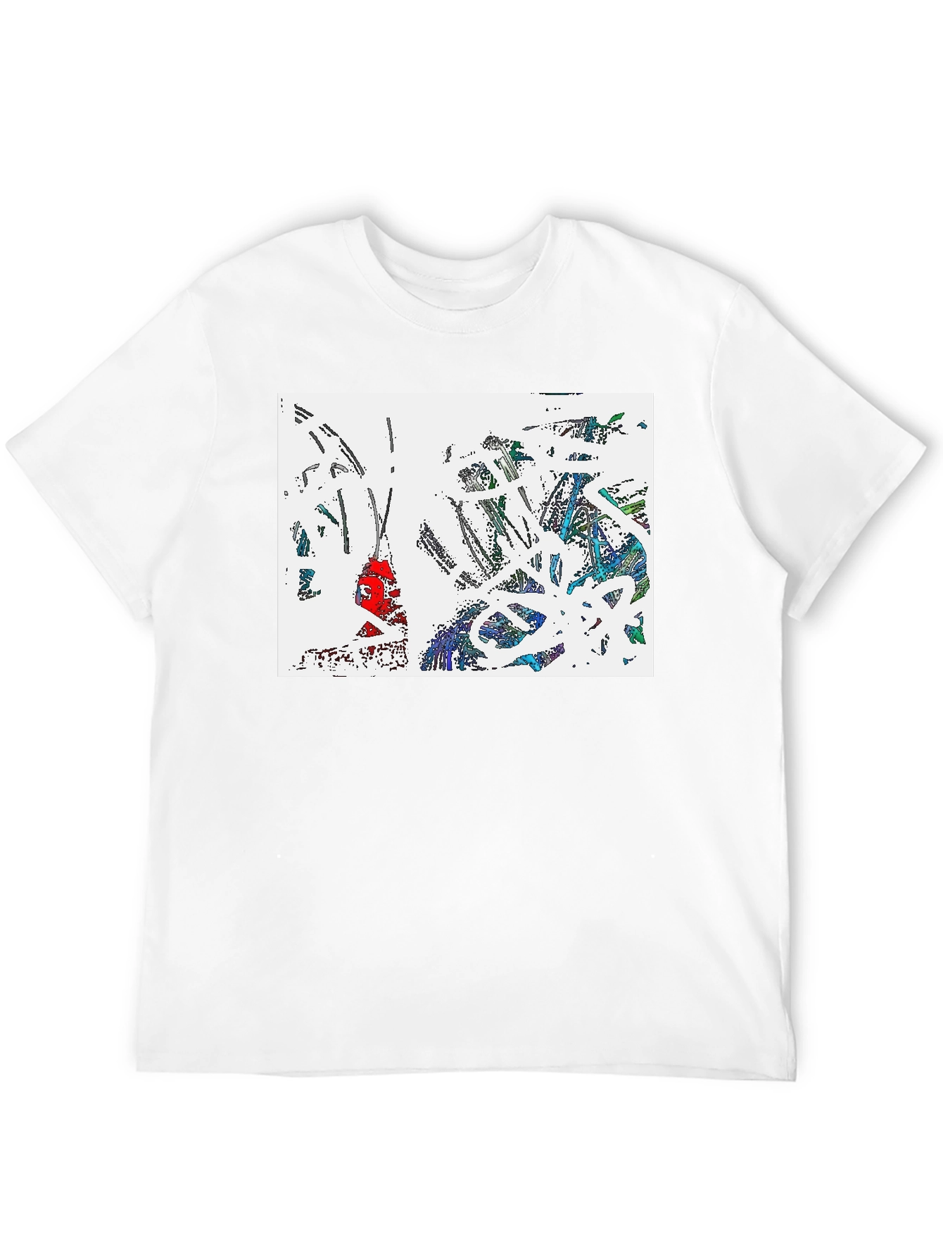 Abstract Art Print Black T-Shirt