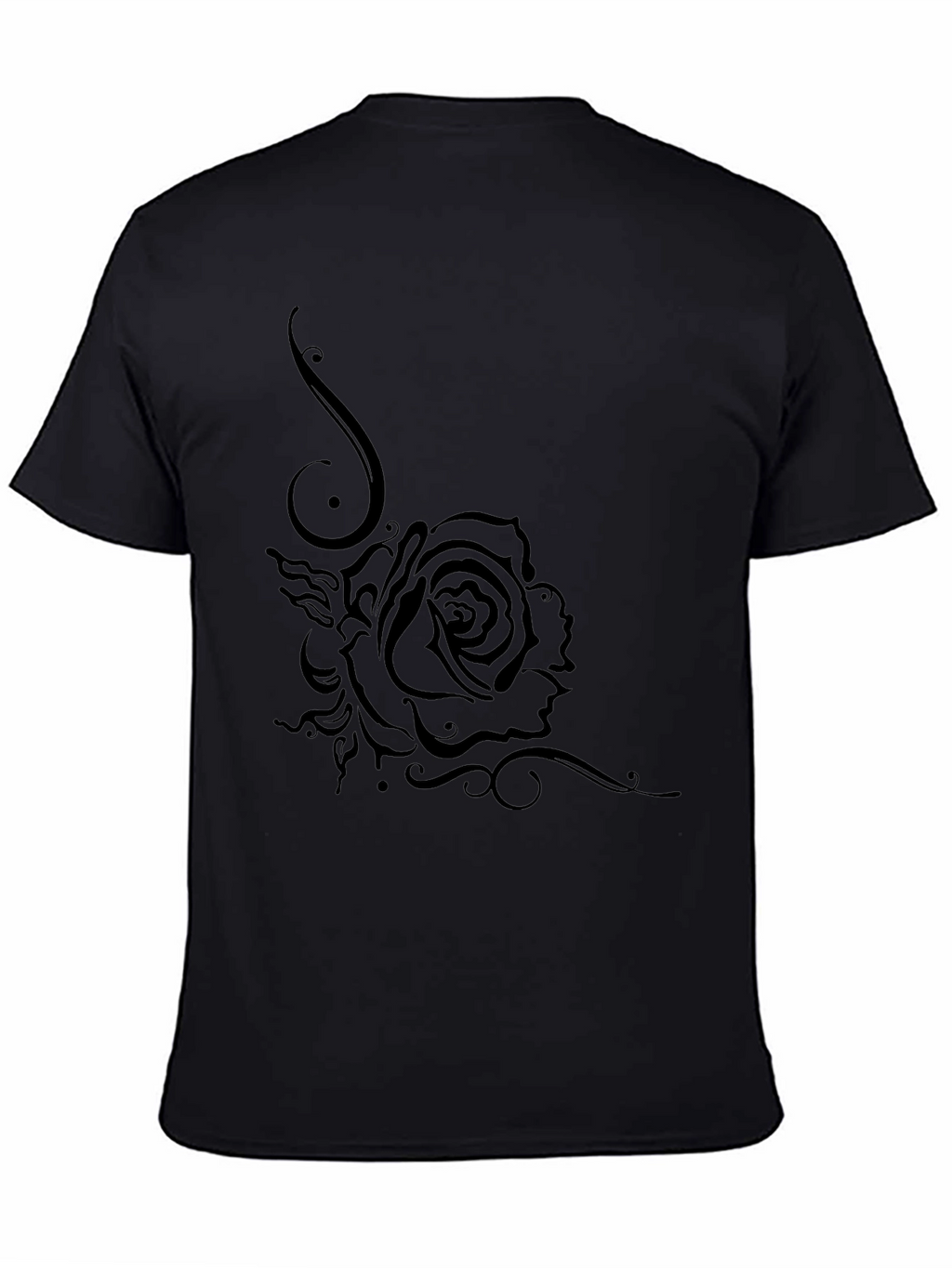 Black Rose Graphic T-Shirt - Casual Style
