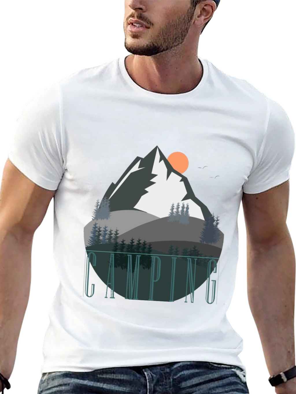 Camping Graphic Tee - Mountain Adventure Shirt