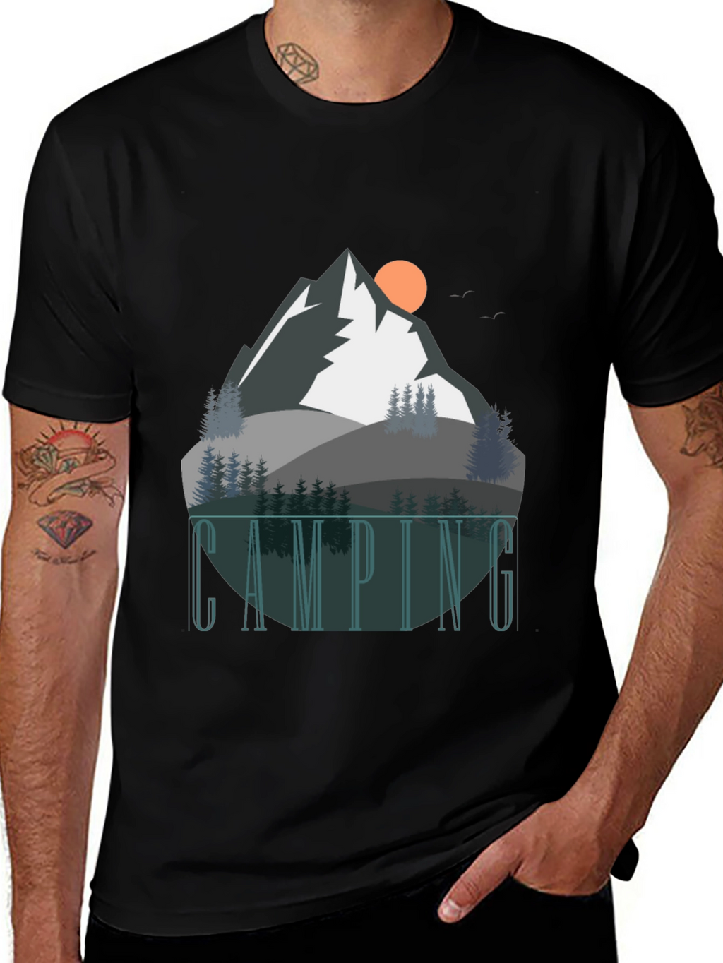 Camping Graphic Tee - Mountain Adventure Shirt