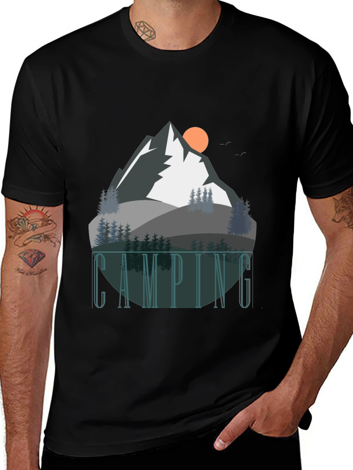 Camping Graphic Tee - Mountain Adventure Shirt