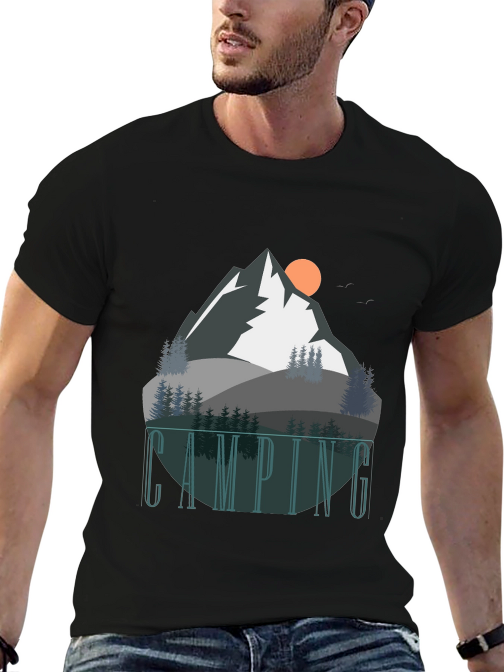 Camping Graphic Tee - Mountain Adventure Shirt
