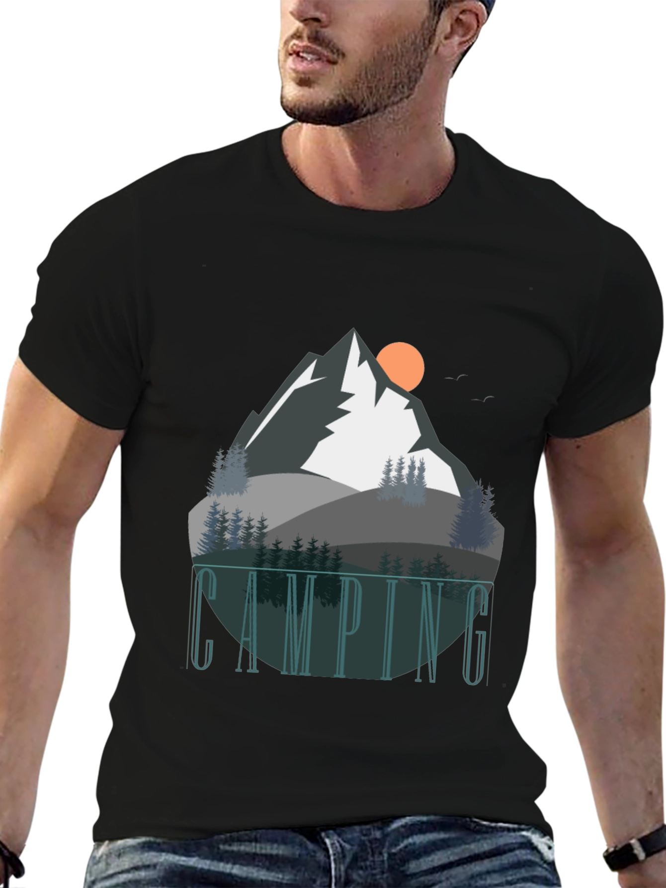 Camping Graphic Tee - Mountain Adventure Shirt