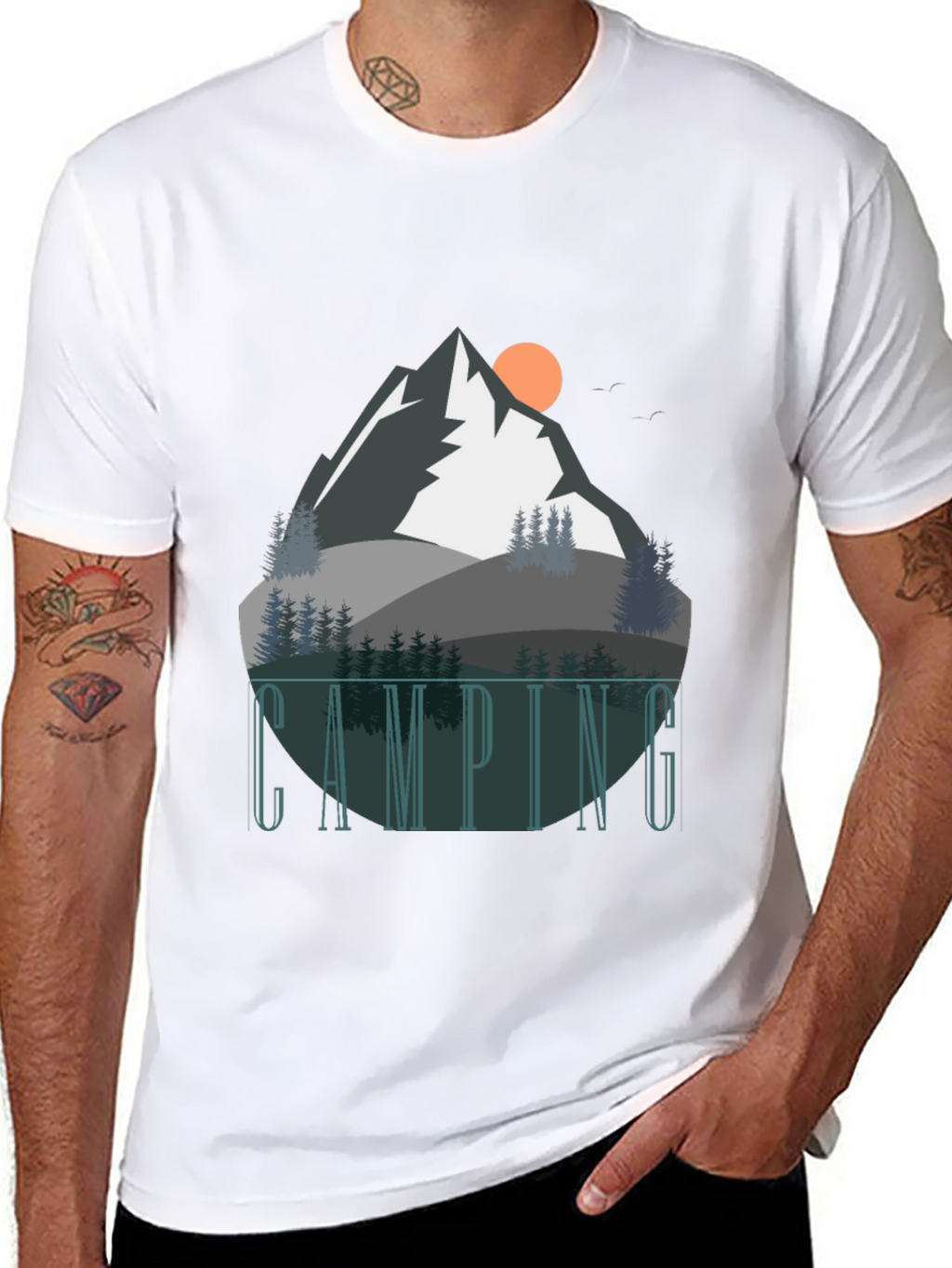 Camping Graphic Tee - Mountain Adventure Shirt