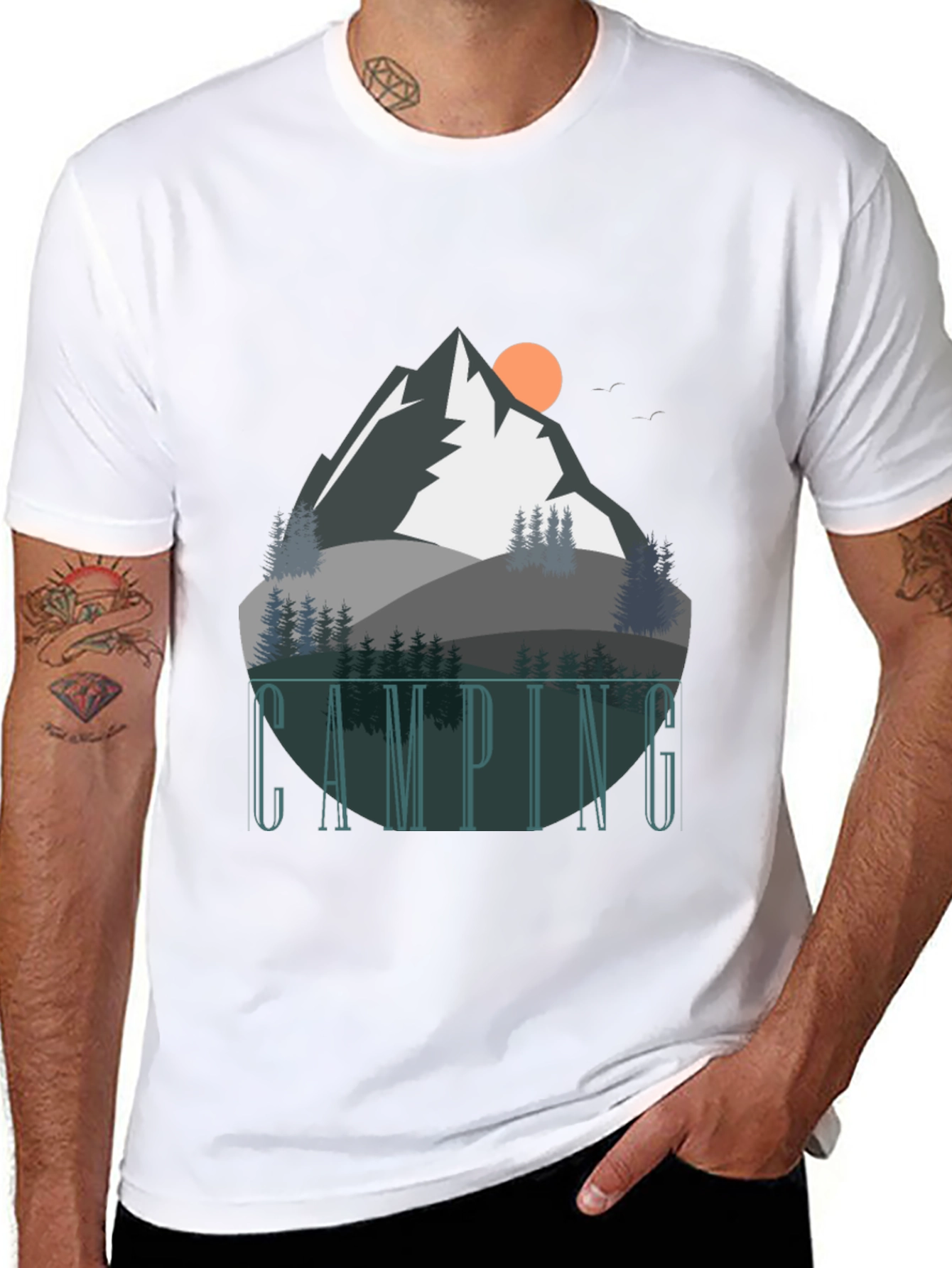 Camping Graphic Tee - Mountain Adventure Shirt