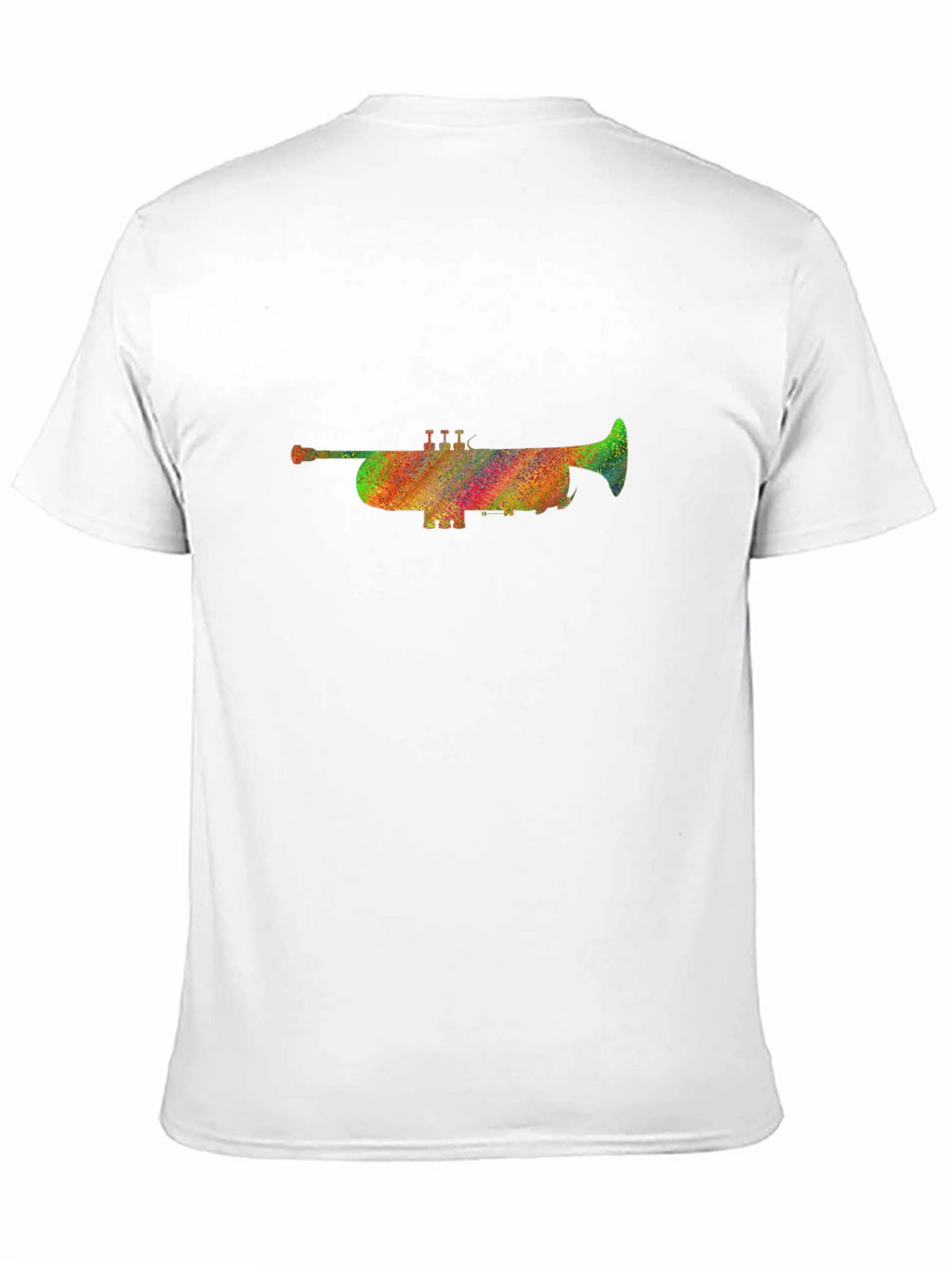 Rainbow Trumpet Graphic Black T-Shirt