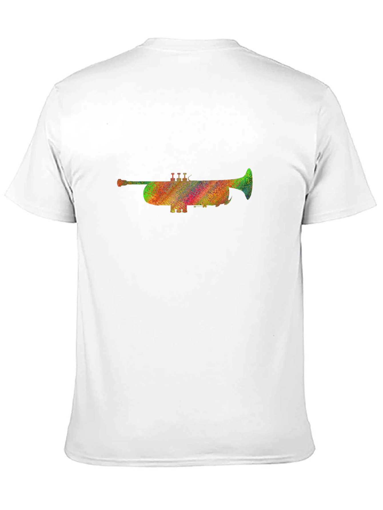 Rainbow Trumpet Graphic Black T-Shirt