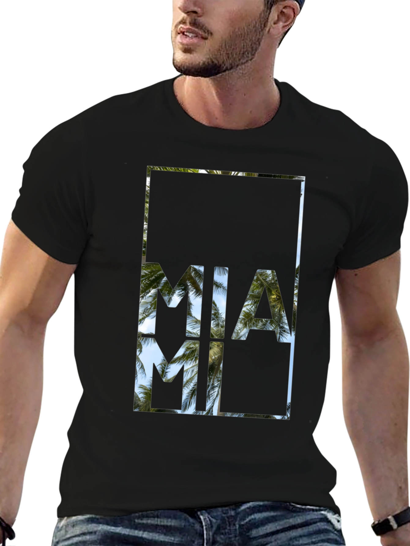 Miami Palm Tree T-Shirt - Island Vibes