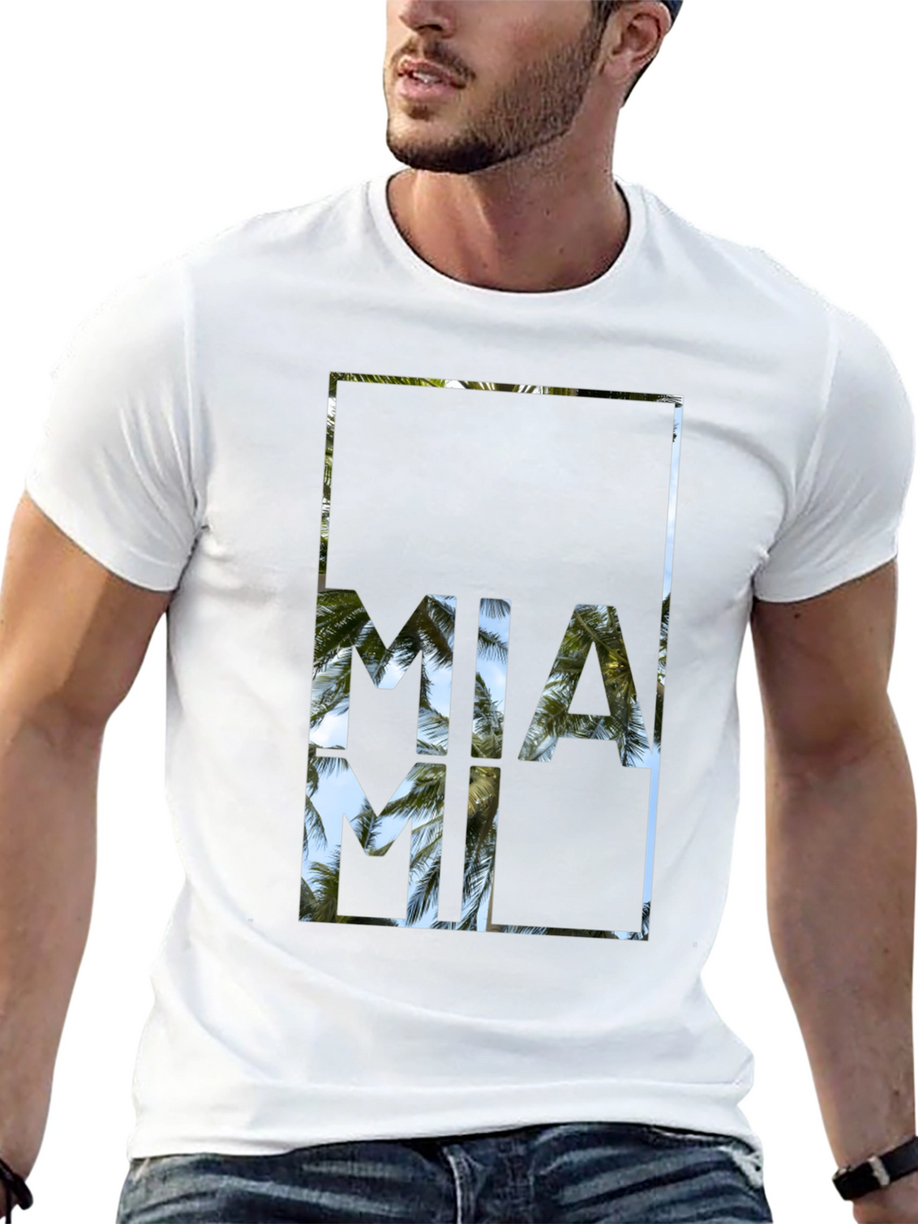 Miami Palm Tree T-Shirt - Island Vibes