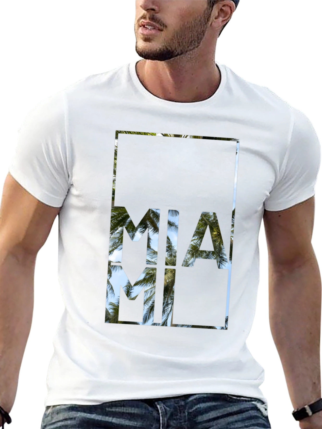 Miami Palm Tree T-Shirt - Island Vibes