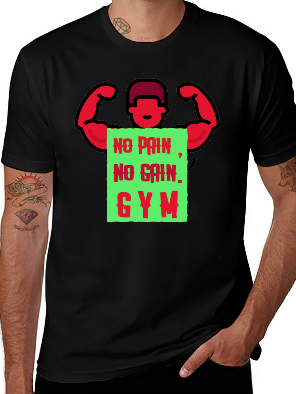 Gym Motivation T-Shirt - No Pain No Gain