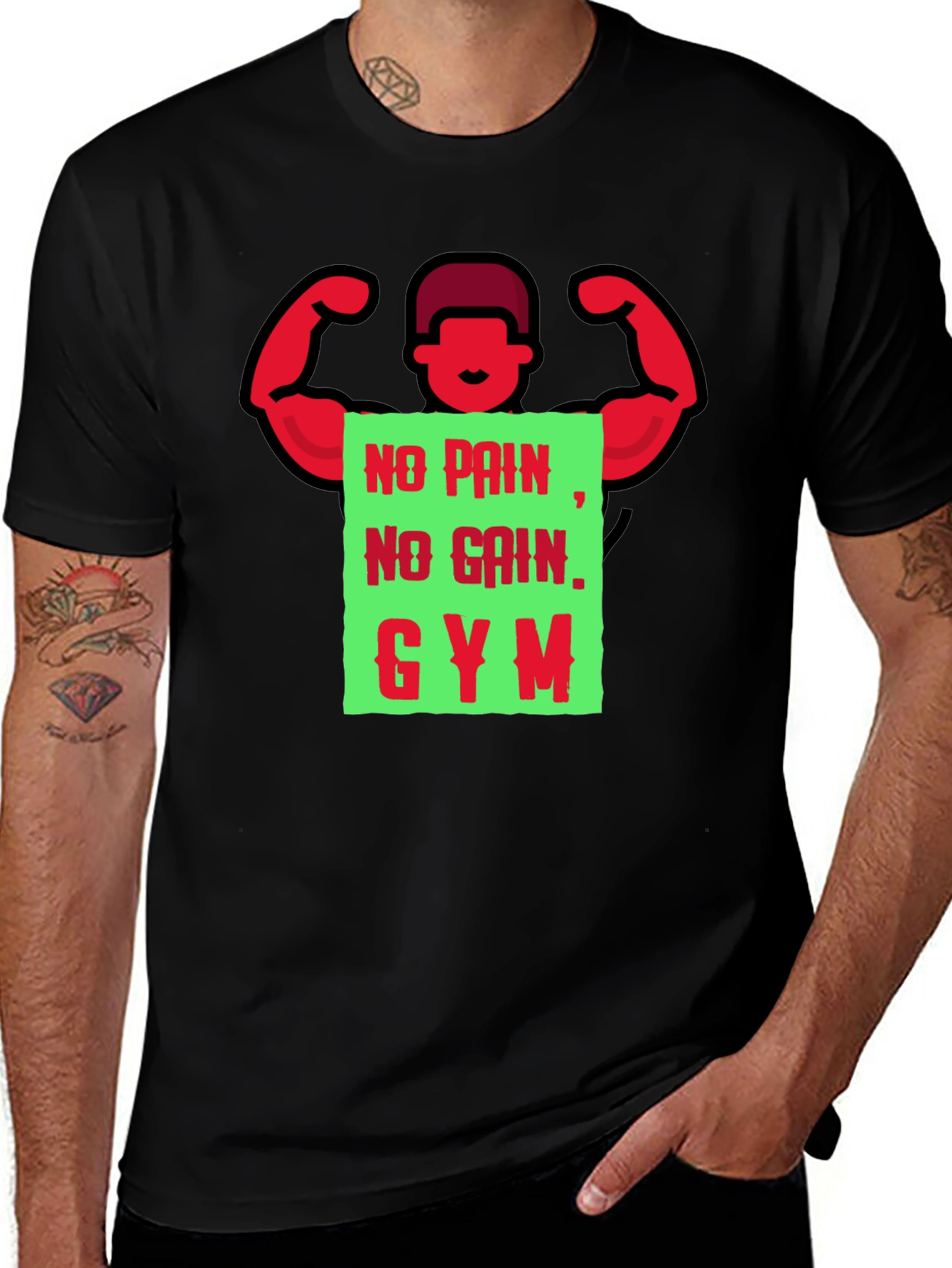 Gym Motivation T-Shirt - No Pain No Gain