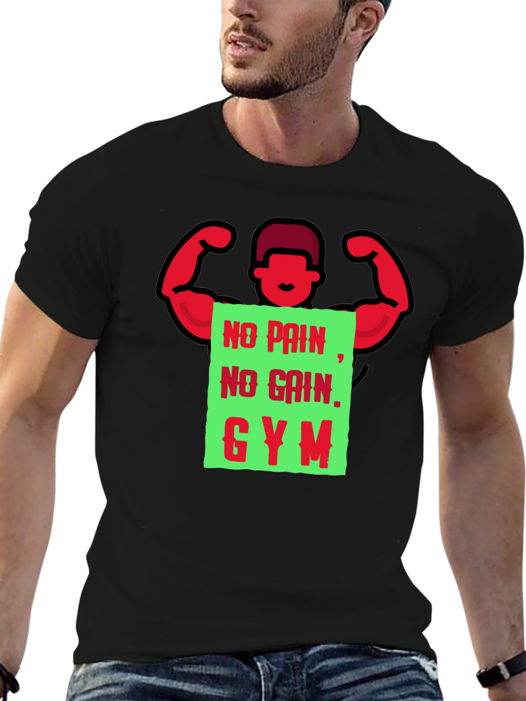 Gym Motivation T-Shirt - No Pain No Gain