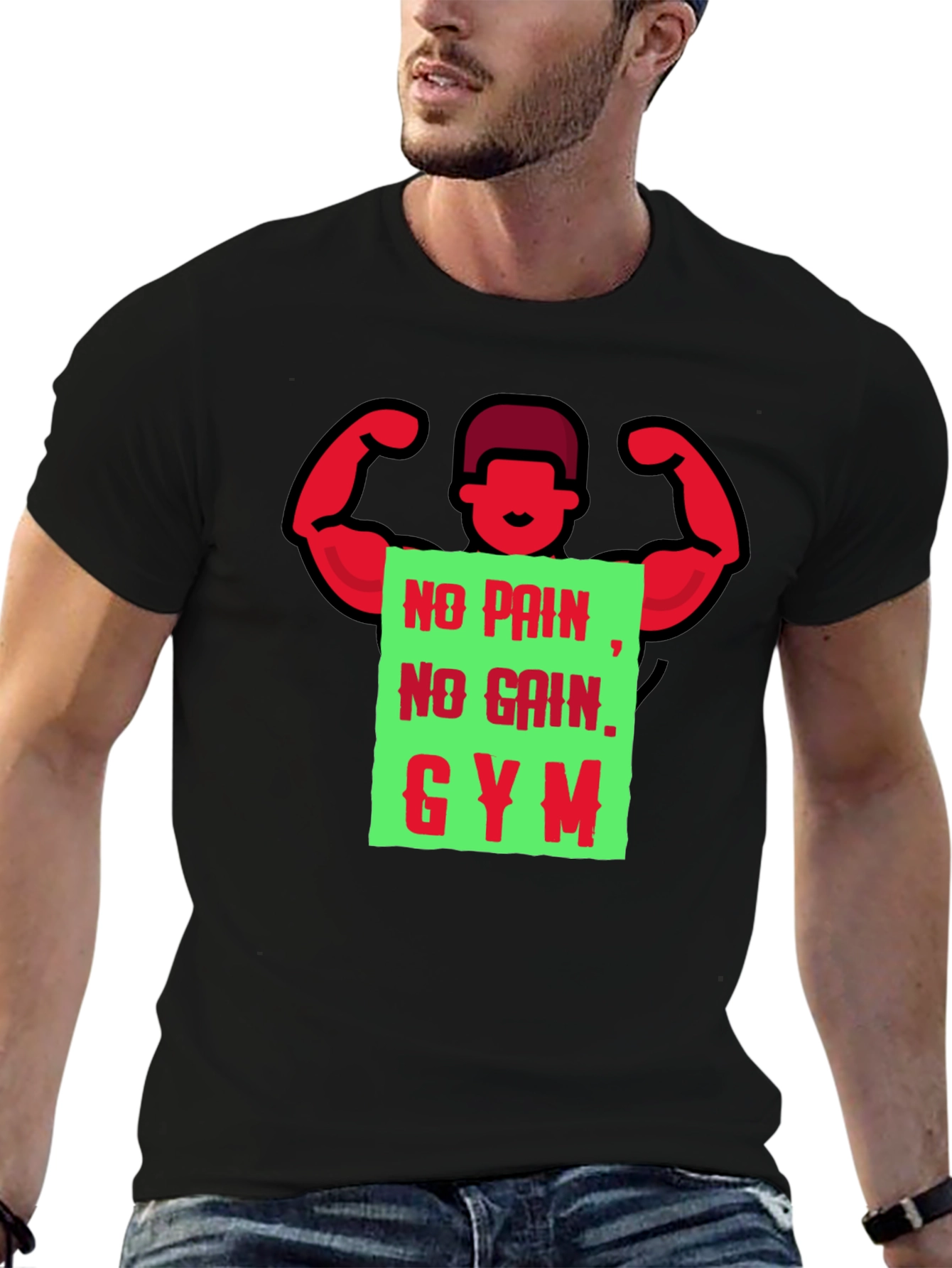 Gym Motivation T-Shirt - No Pain No Gain
