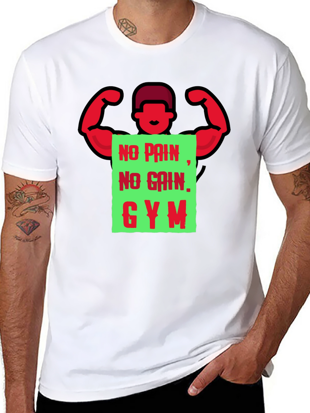 Gym Motivation T-Shirt - No Pain No Gain